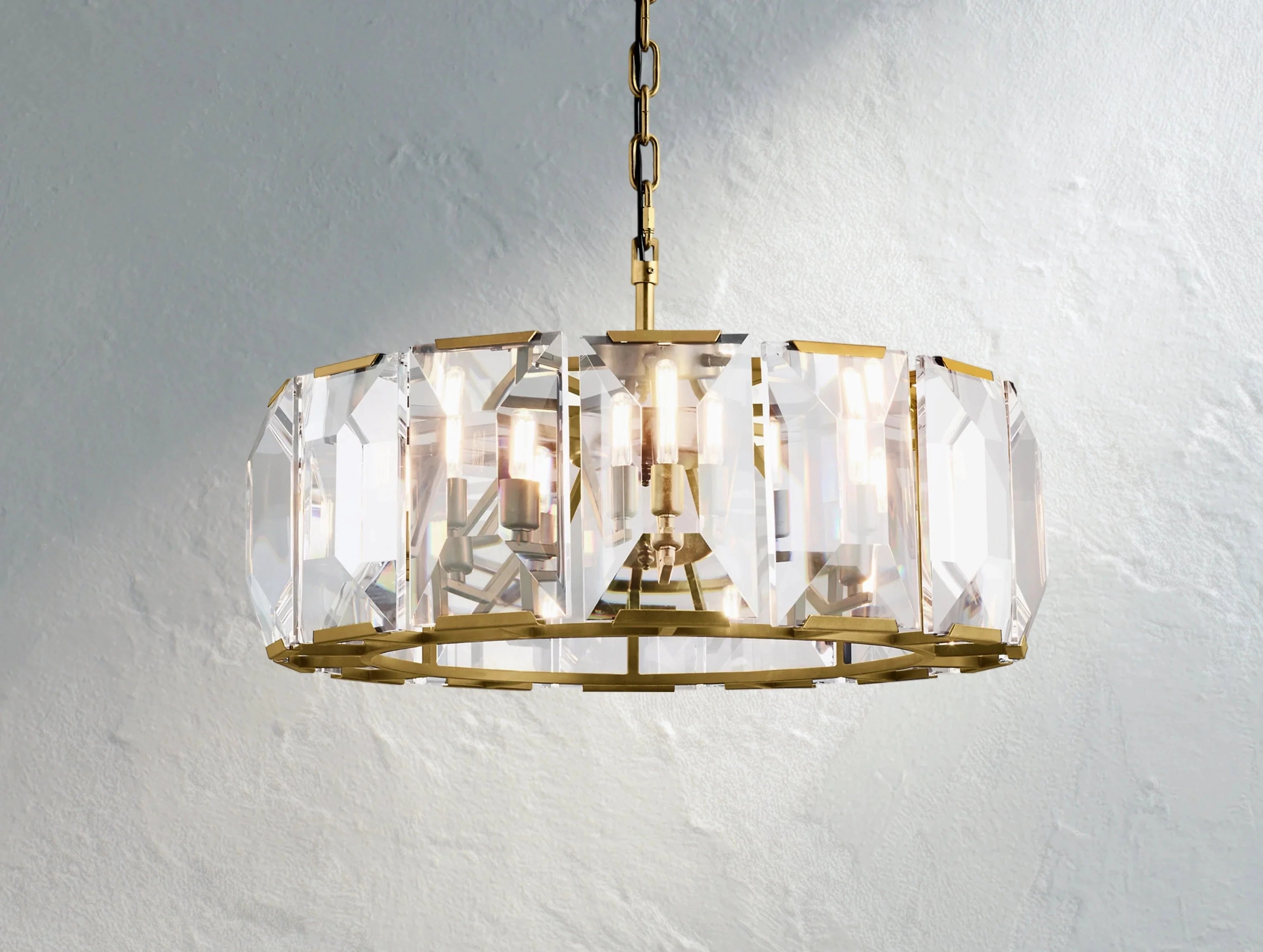 Valonne Crystal Round Chandelier ZELNO LIGHTING