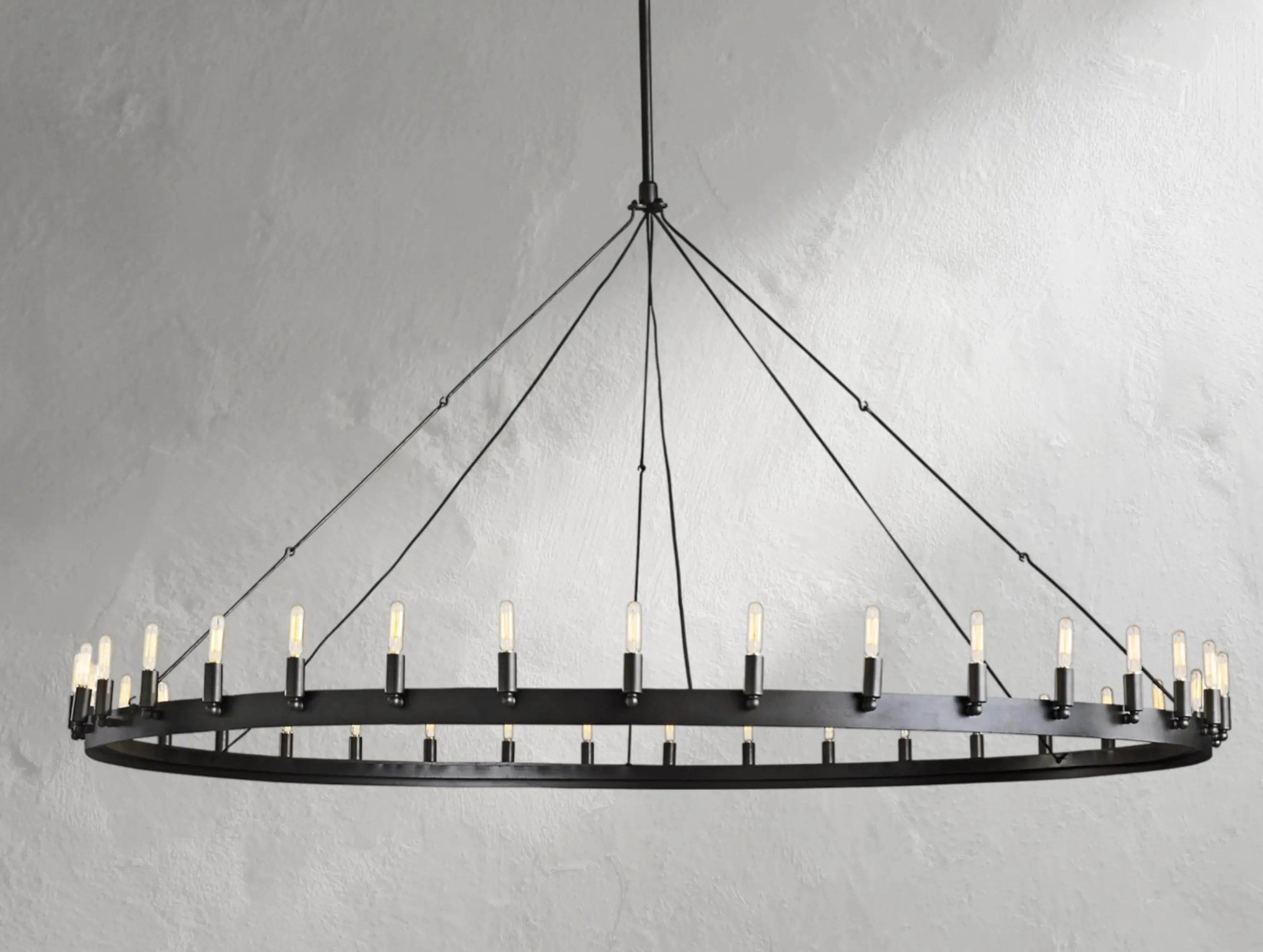 ForgeLine Vintage Filament Round Chandelier ZELNO LIGHTING