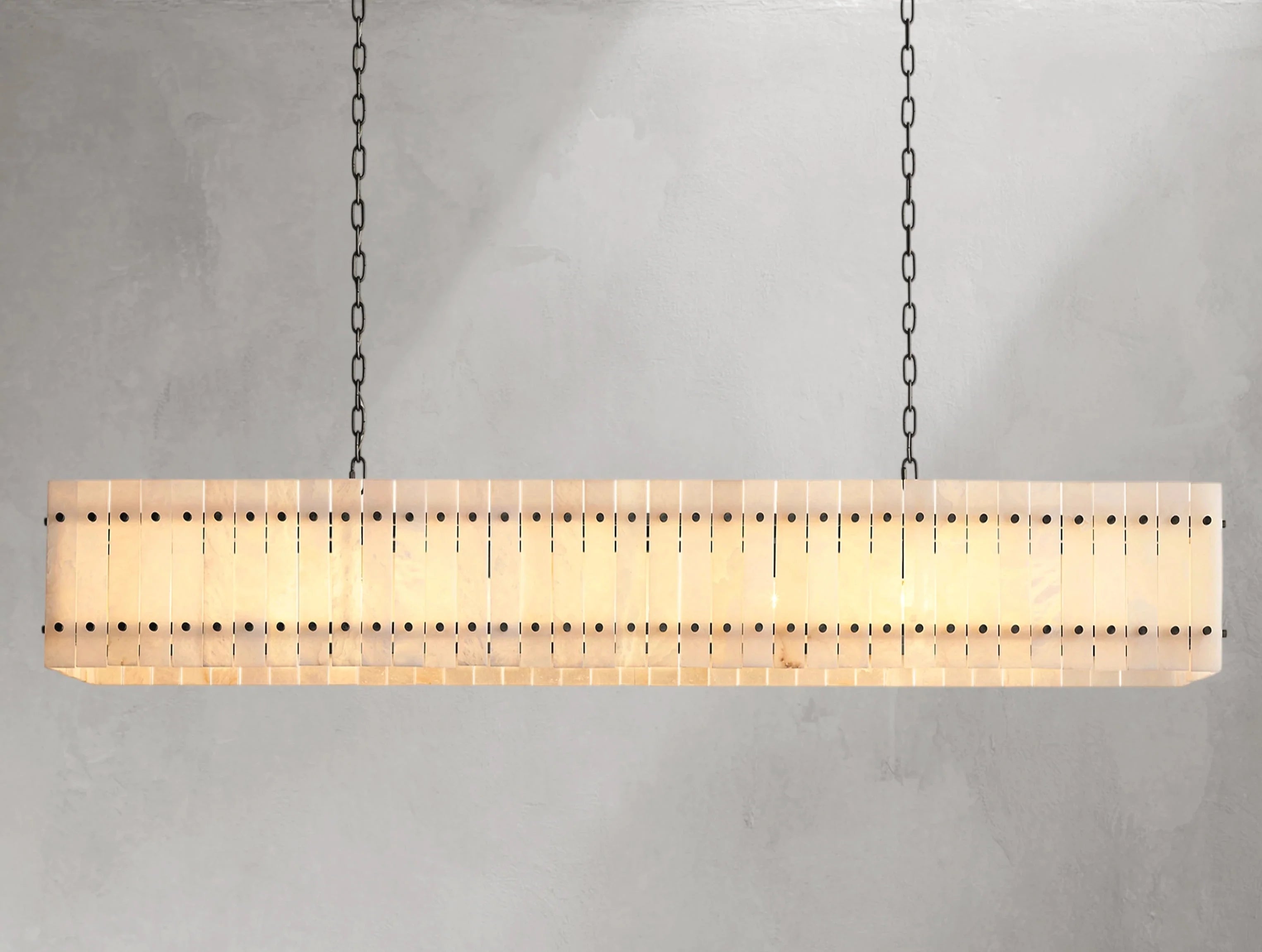 Royce Alabaster Linear Chandelier ZELNO LIGHTING