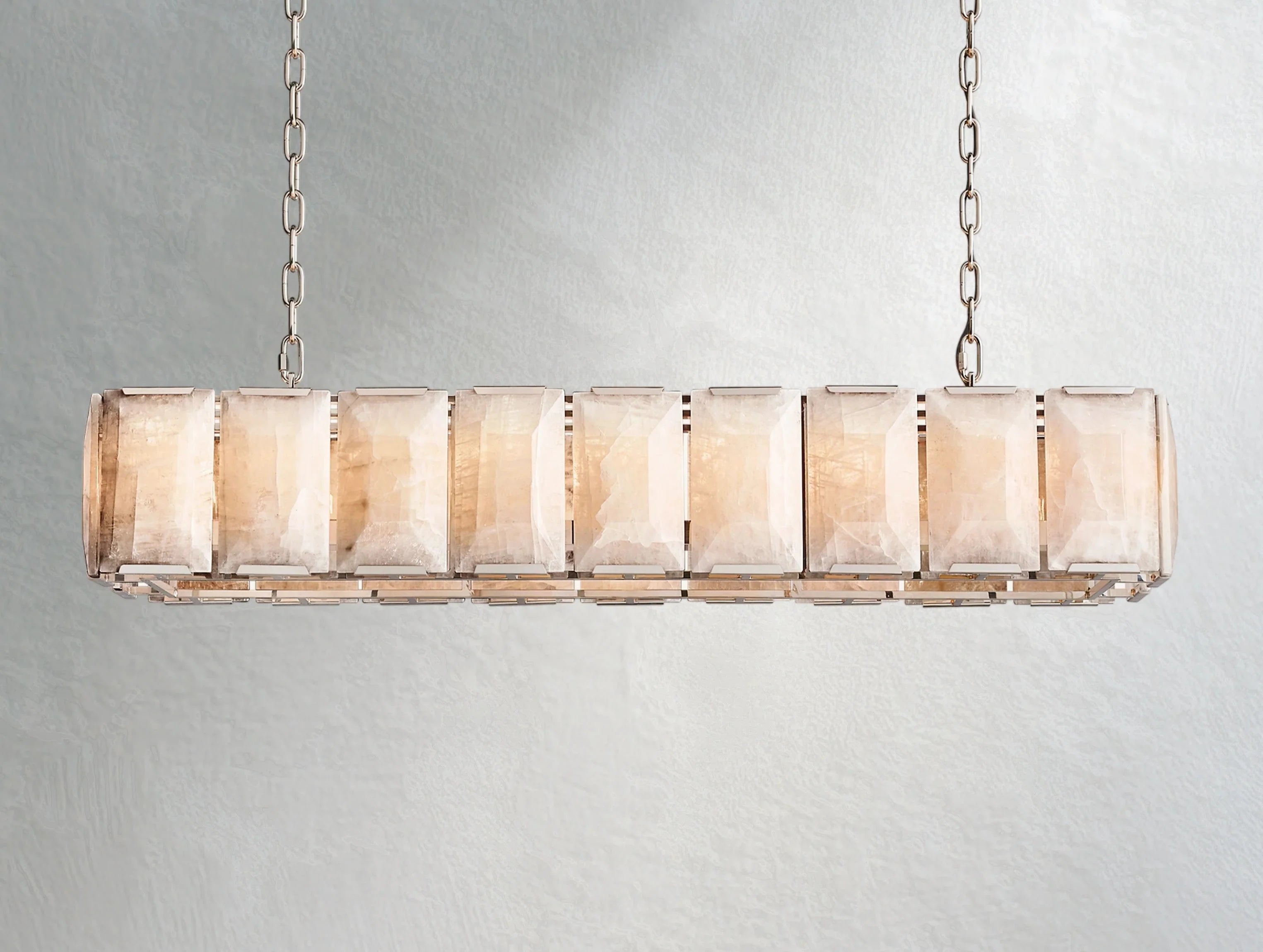 Valonne Calcite Rectangular Chandelier ZELNO LIGHTING
