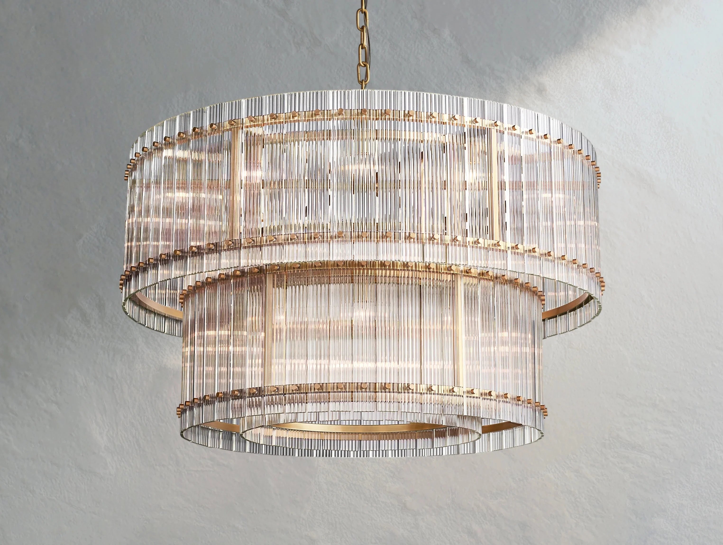 Royce Two-Tier Round Chandelier ZELNO LIGHTING