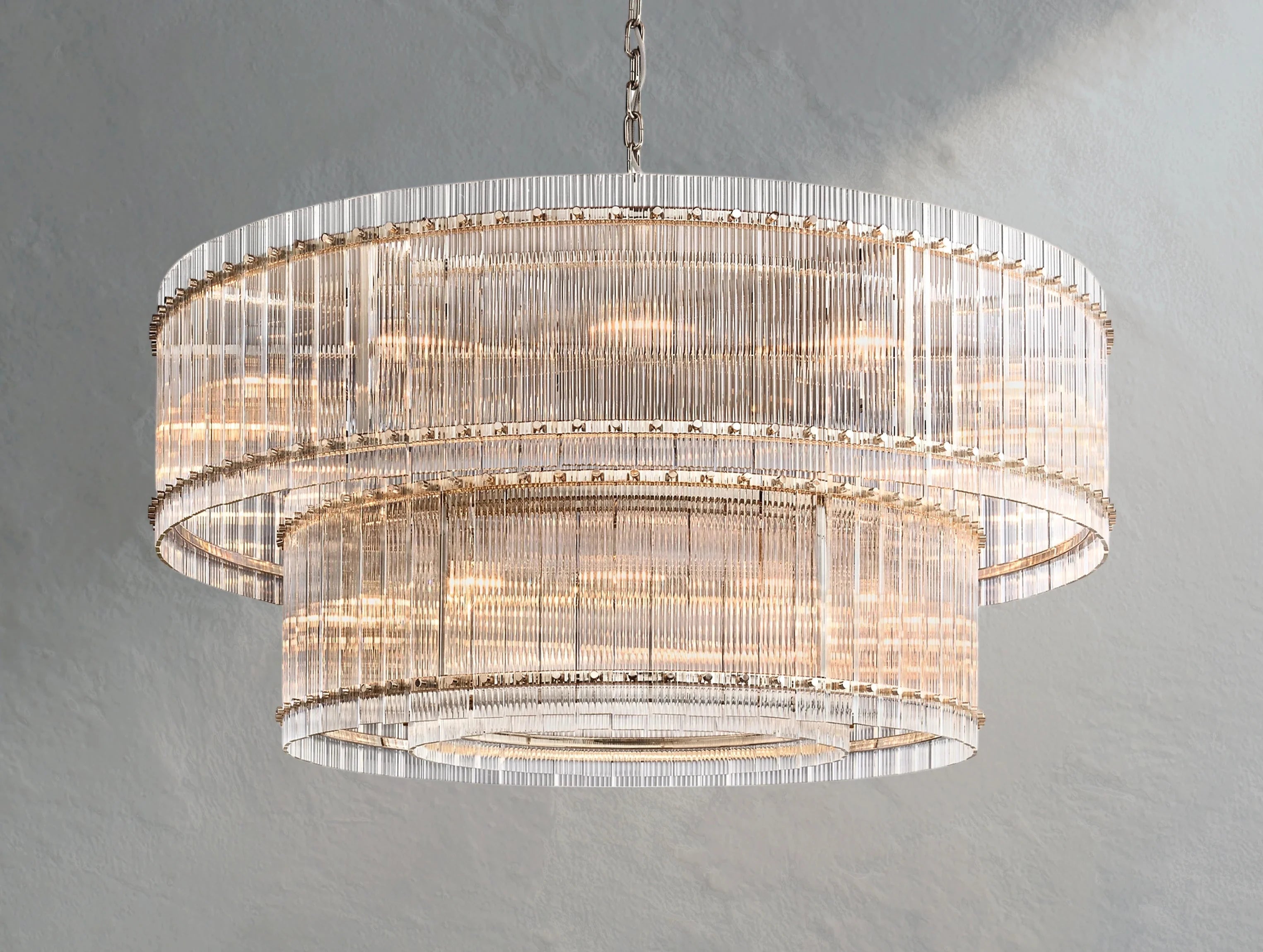 Royce Two-Tier Round Chandelier ZELNO LIGHTING