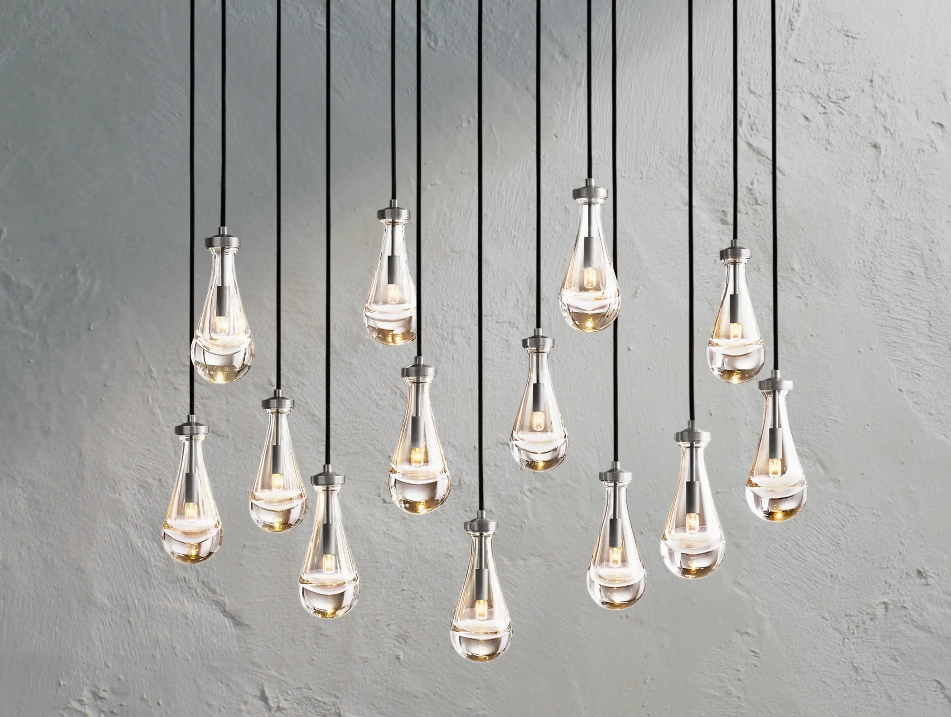 Rainfall Rectangular Chandelier ZELNO LIGHTING