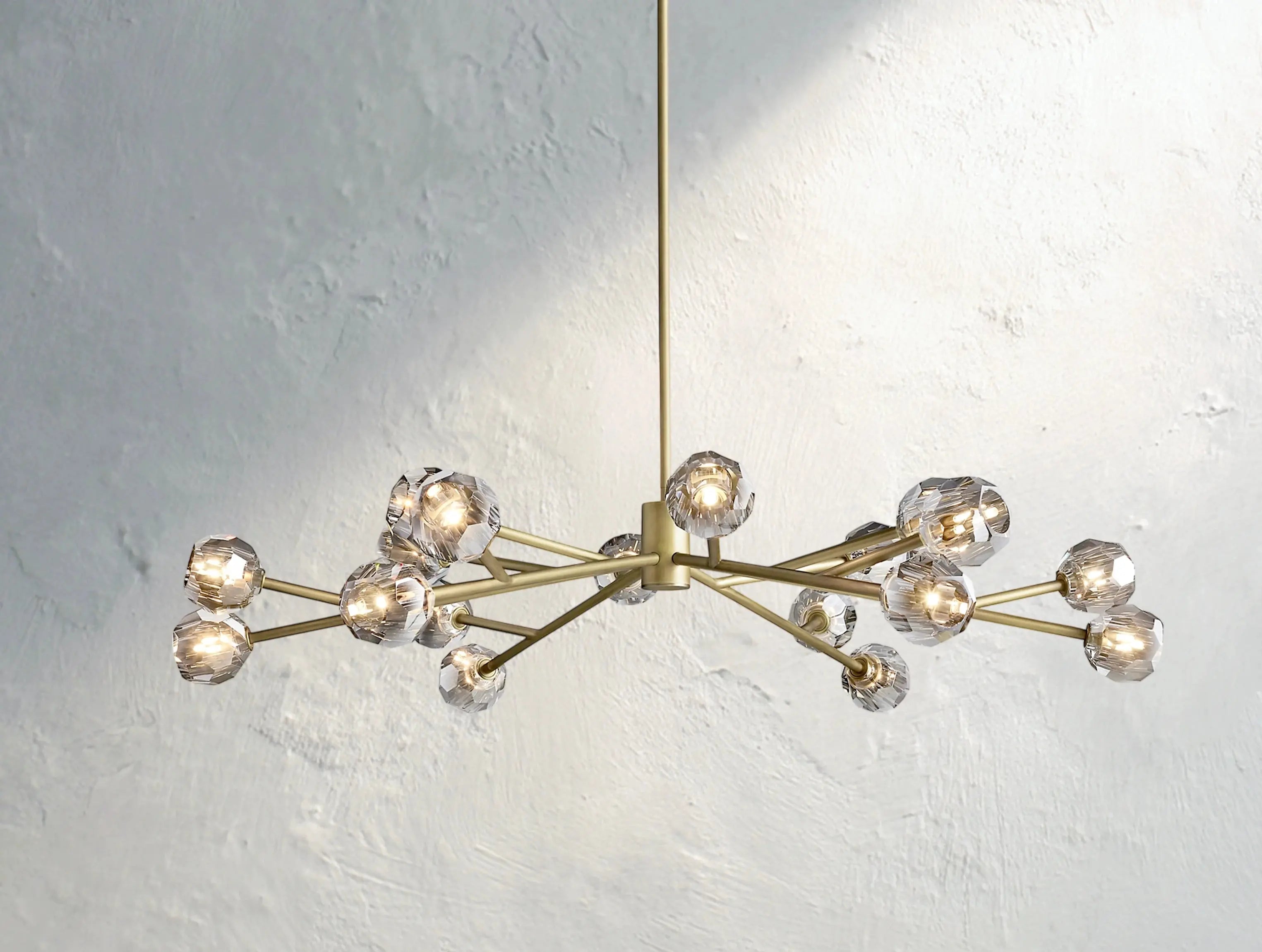 Orbital Cristal Glass Round Chandelier ZELNO LIGHTING