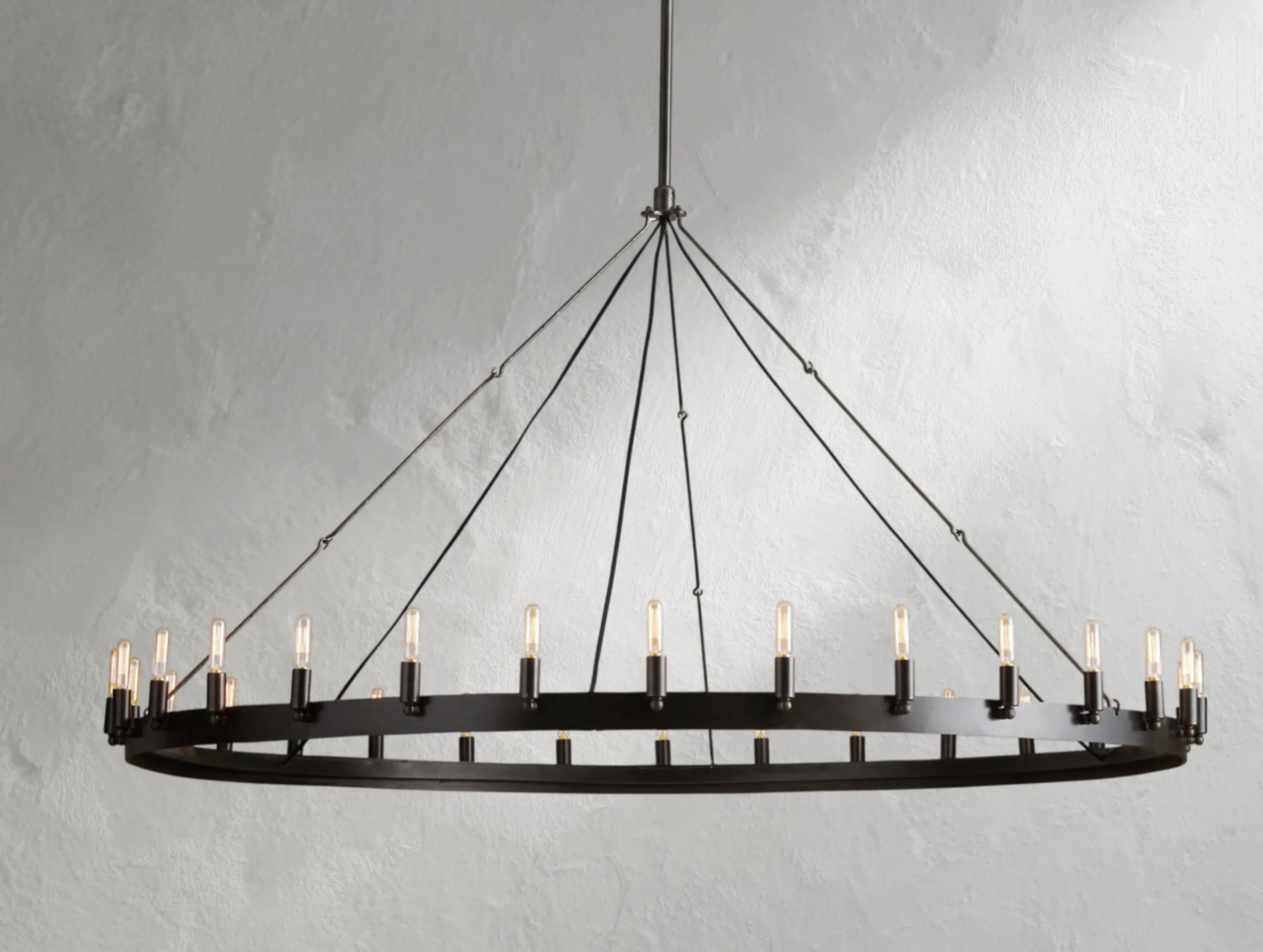 ForgeLine Vintage Filament Round Chandelier ZELNO LIGHTING