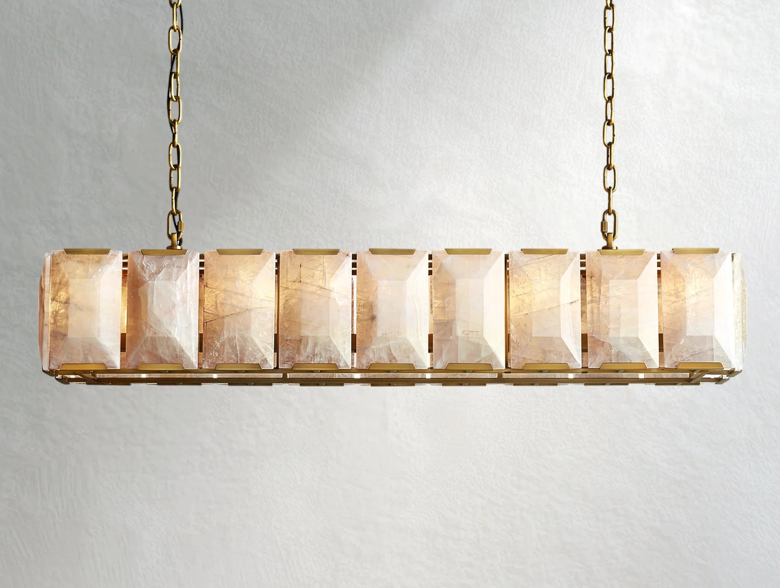 Valonne Calcite Rectangular Chandelier ZELNO LIGHTING