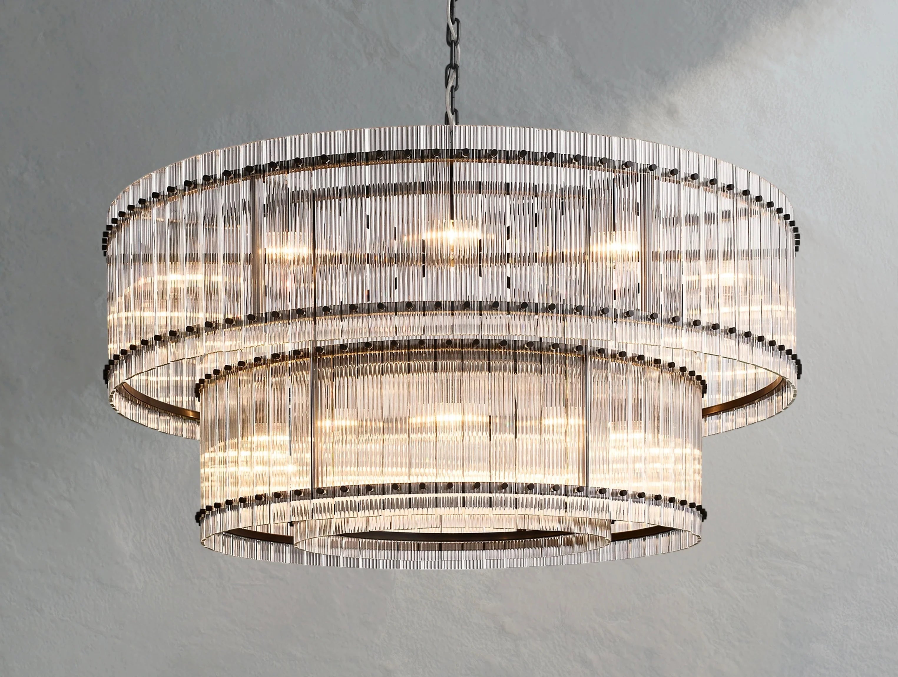 Royce Two-Tier Round Chandelier ZELNO LIGHTING