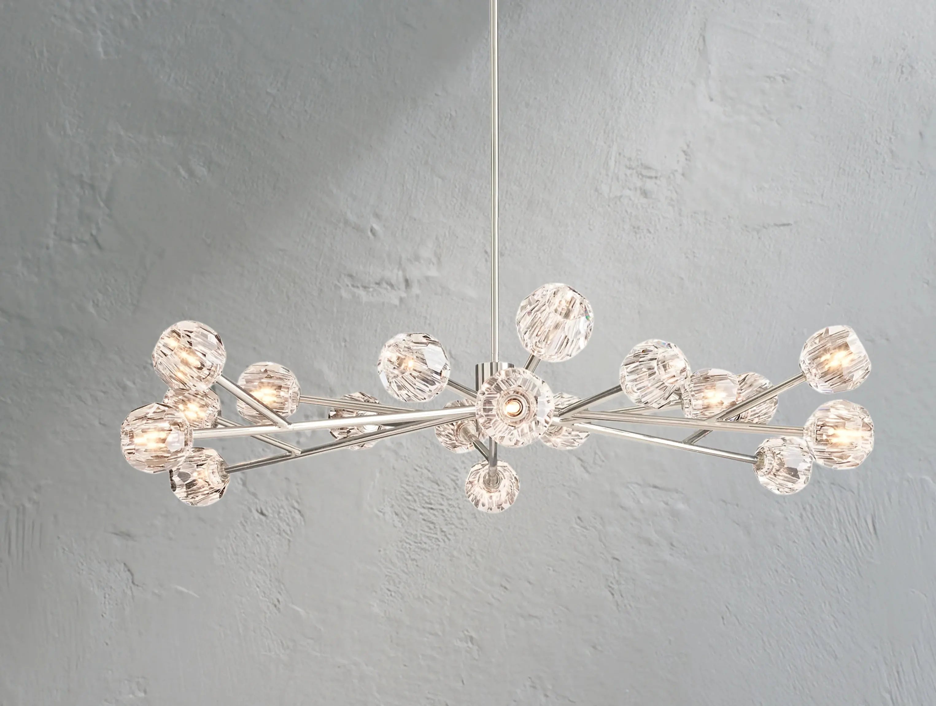 Orbital Cristal Glass Round Chandelier ZELNO LIGHTING