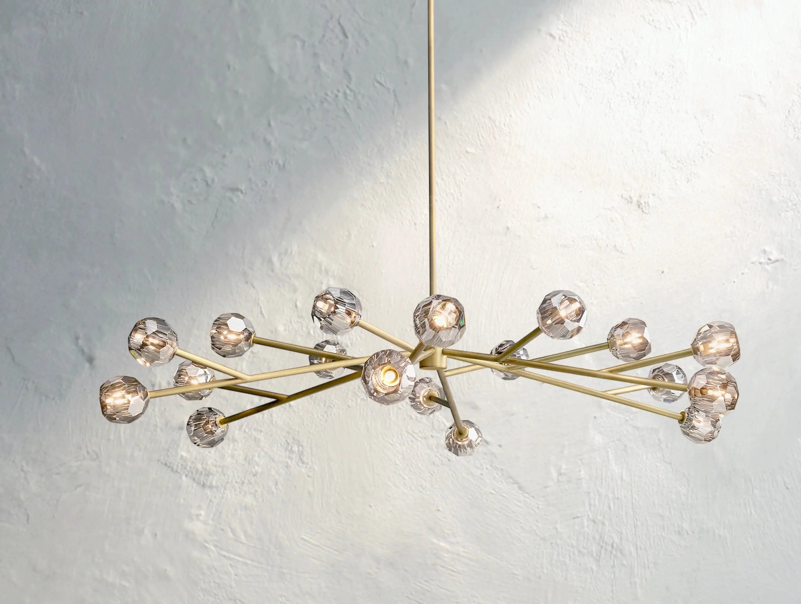 Orbital Cristal Glass Round Chandelier ZELNO LIGHTING