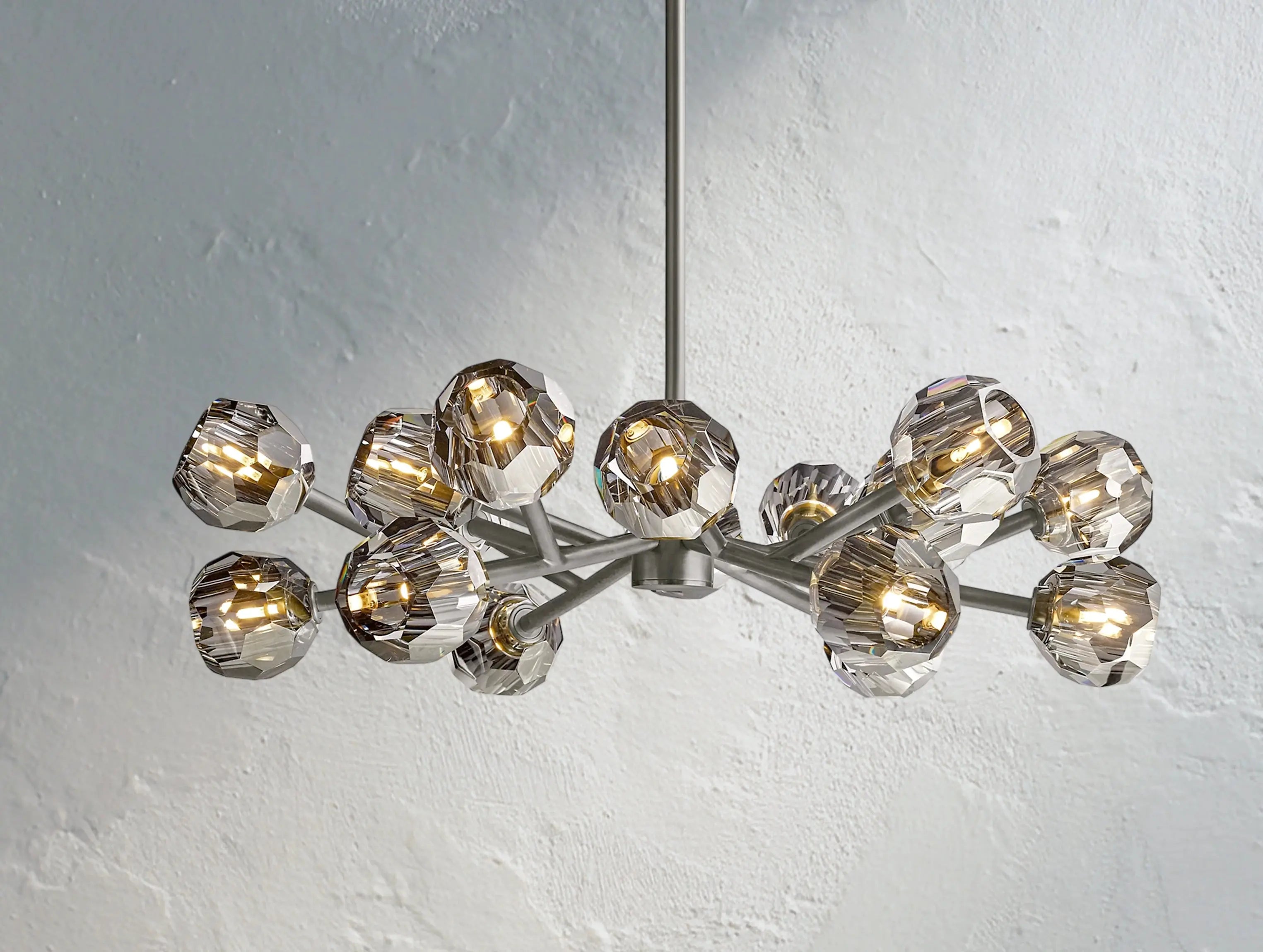 Orbital Cristal Glass Round Chandelier ZELNO LIGHTING