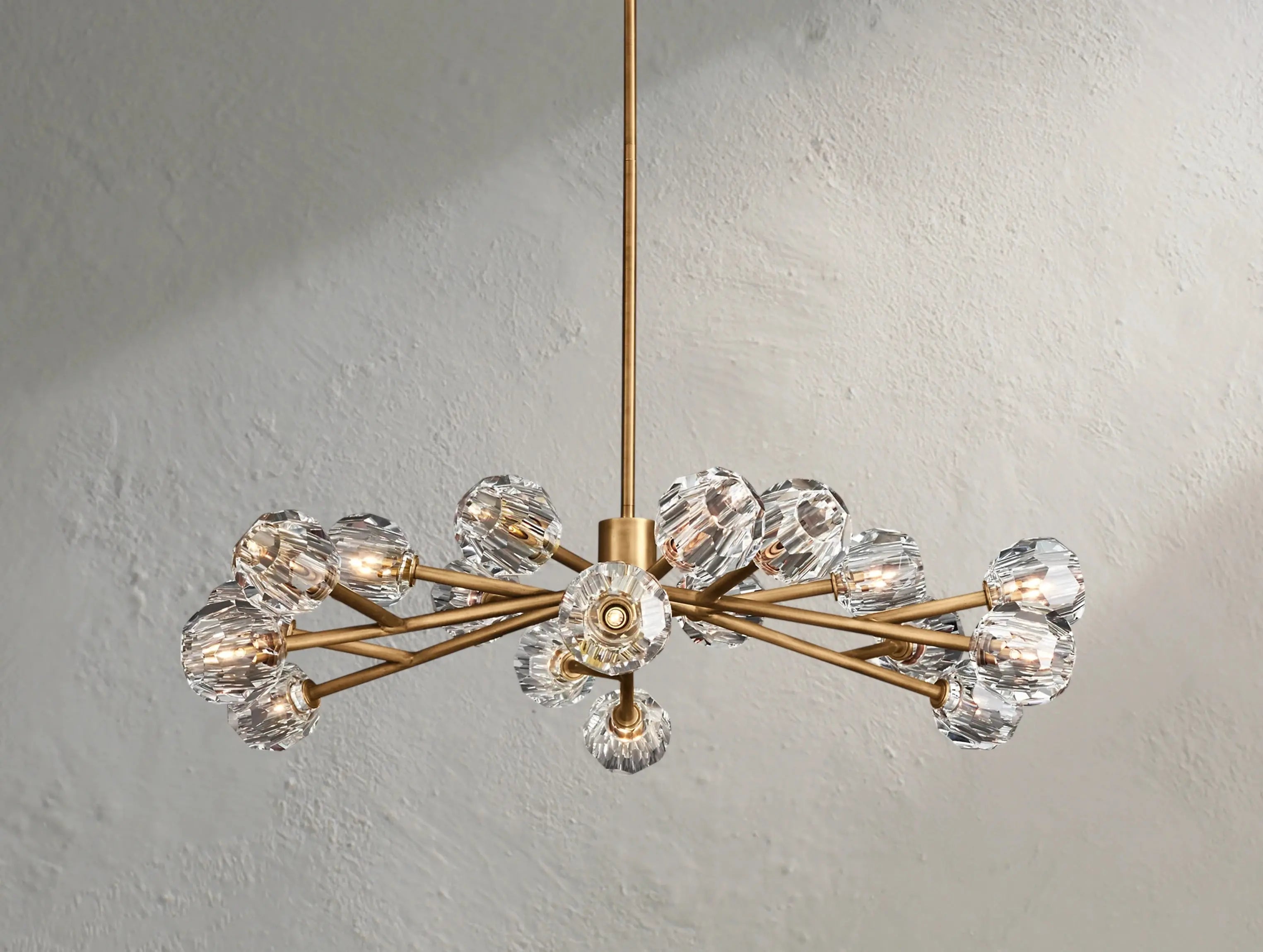 Orbital Cristal Glass Round Chandelier ZELNO LIGHTING