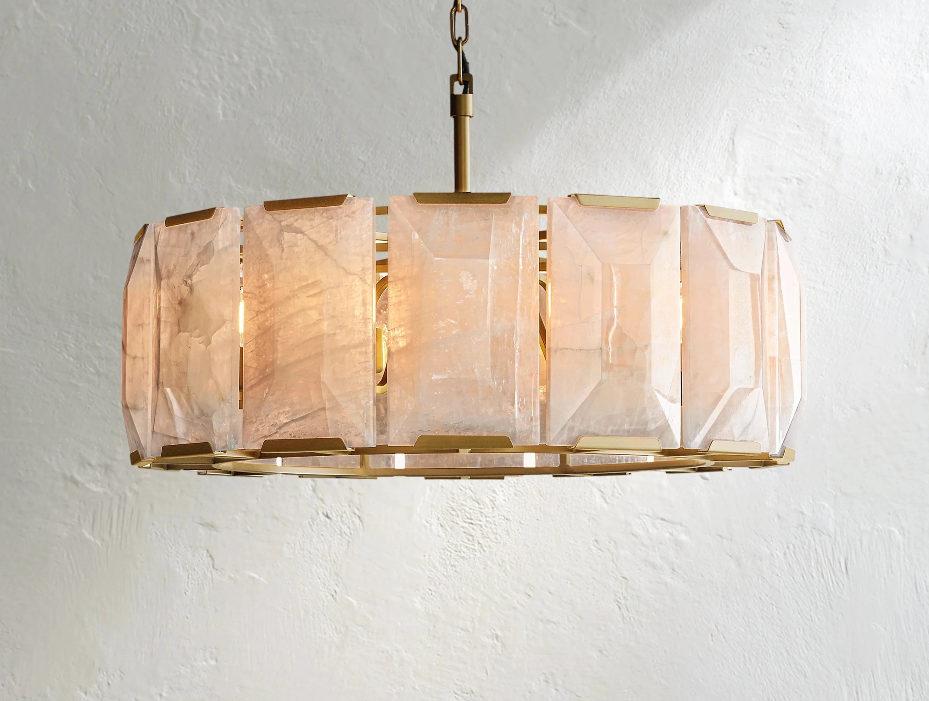 Valonne Calcite Round Chandelier ZELNO LIGHTING