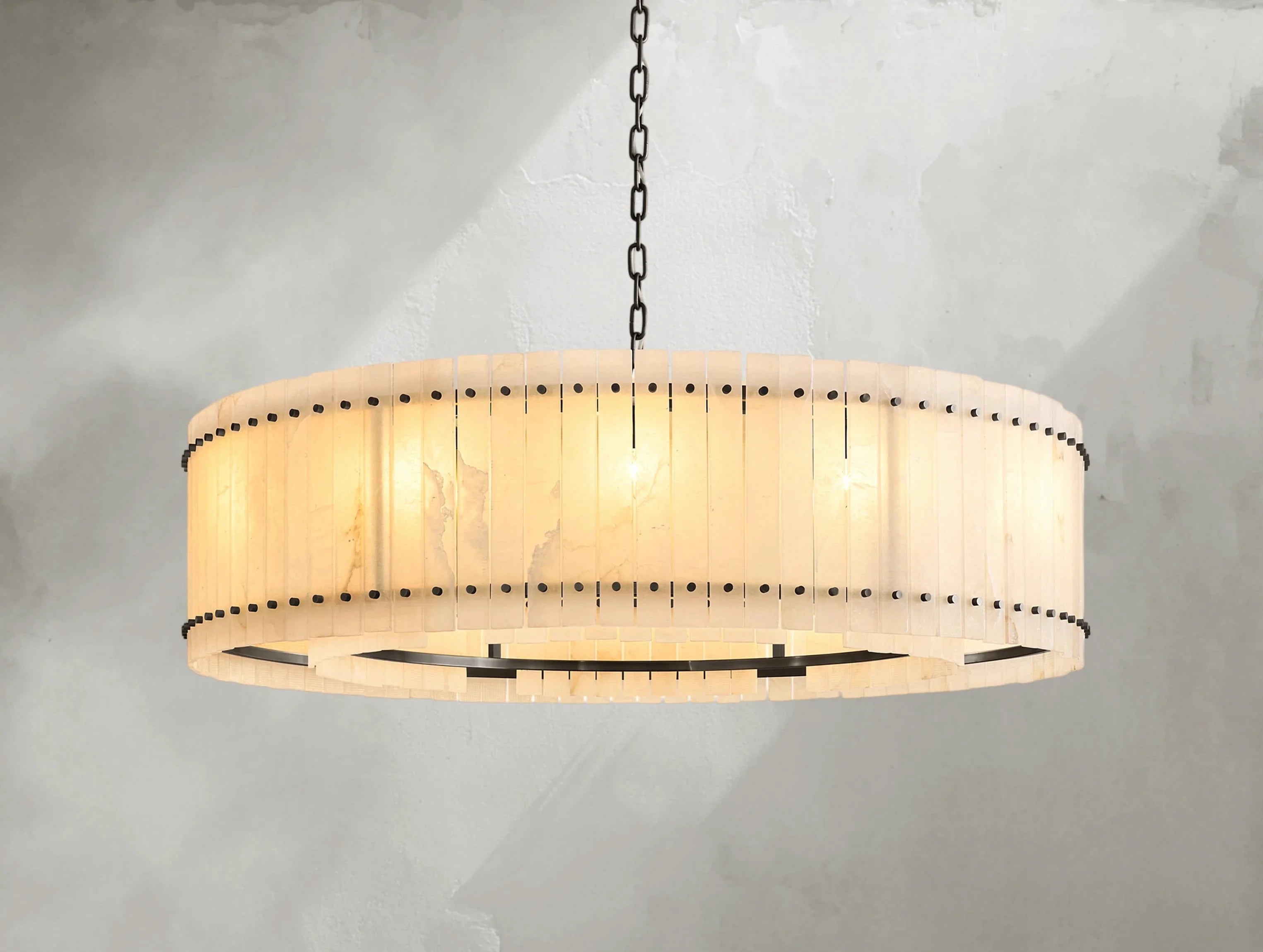 Royce Alabaster Round Chandelier ZELNO LIGHTING