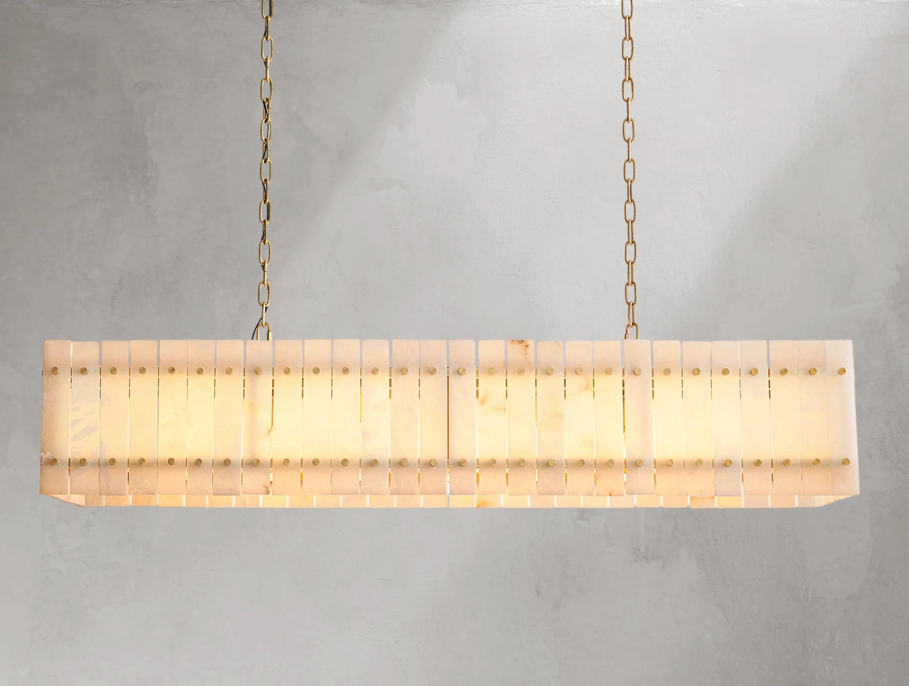 Royce Alabaster Linear Chandelier ZELNO LIGHTING