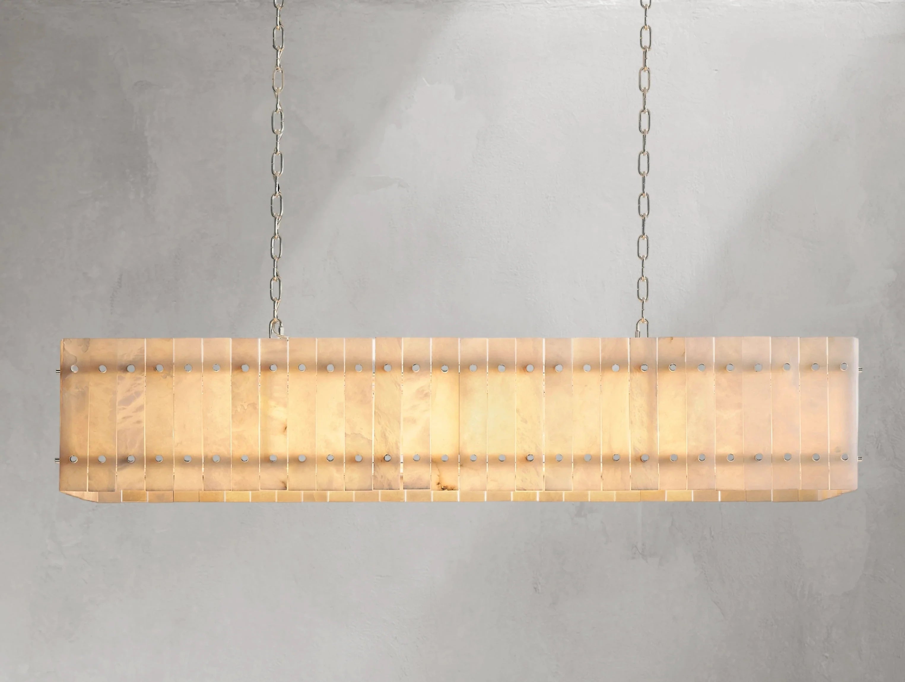 Royce Alabaster Linear Chandelier ZELNO LIGHTING