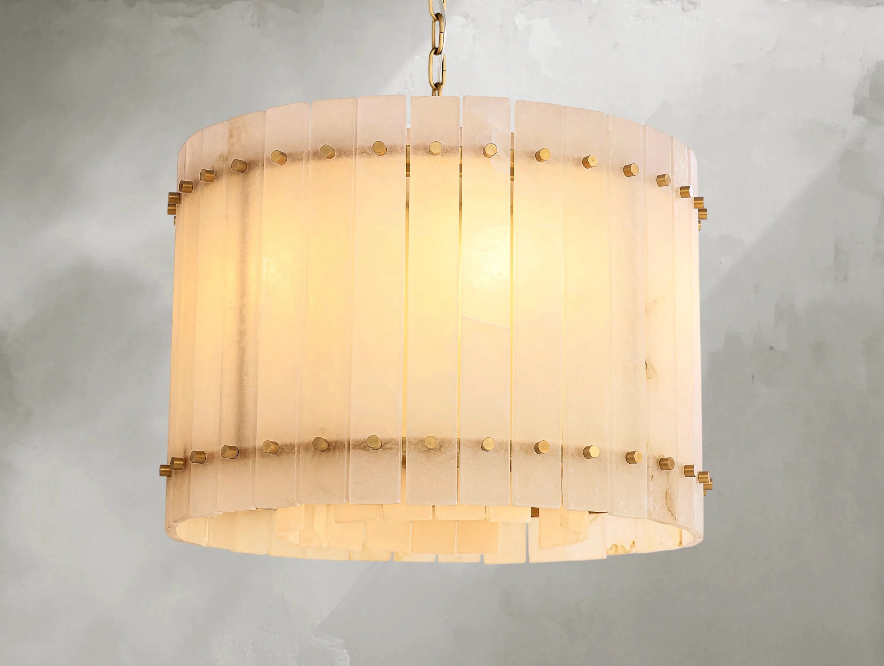 Royce Alabaster Round Chandelier ZELNO LIGHTING