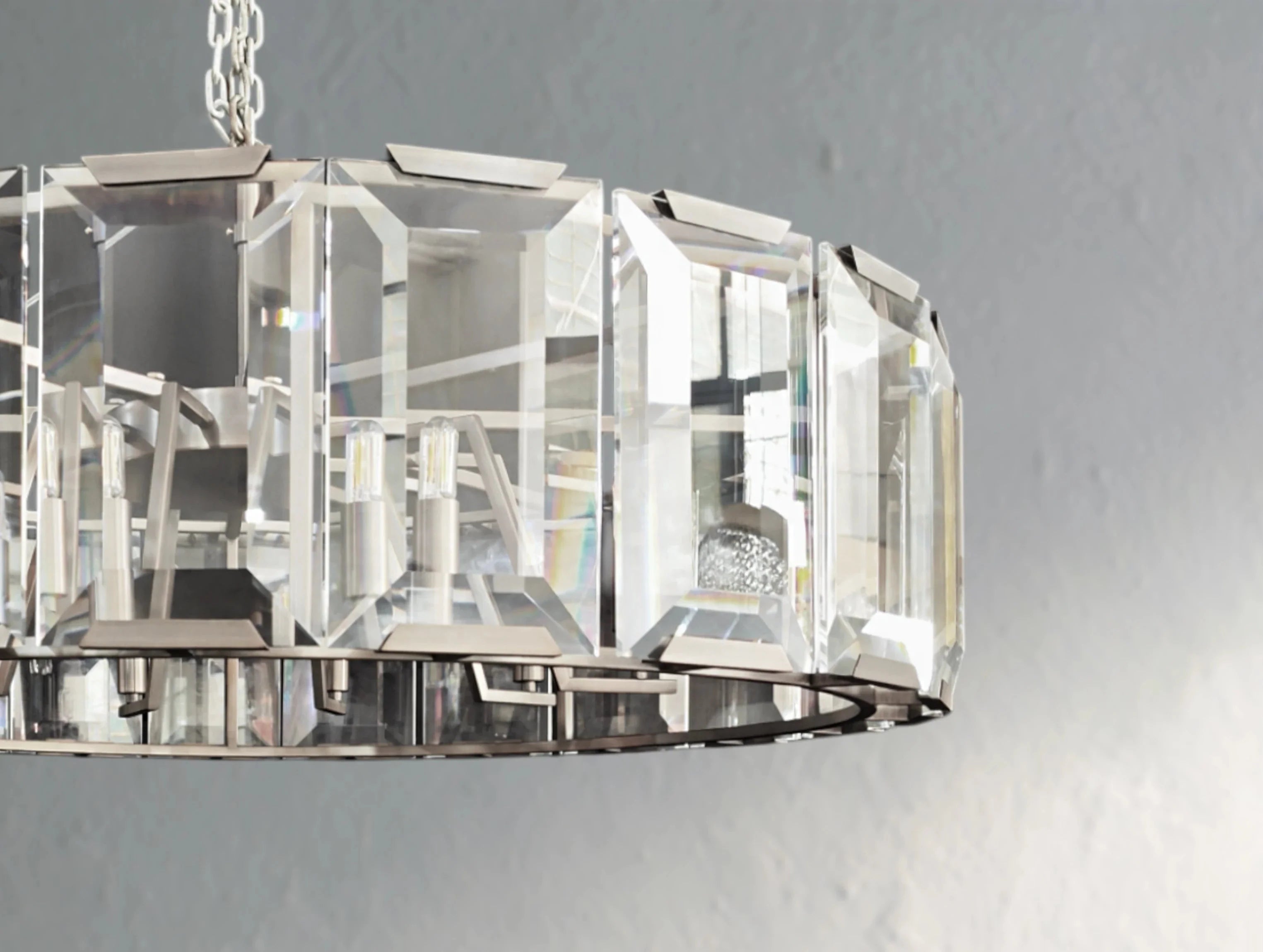 Valonne Crystal Round Chandelier ZELNO LIGHTING