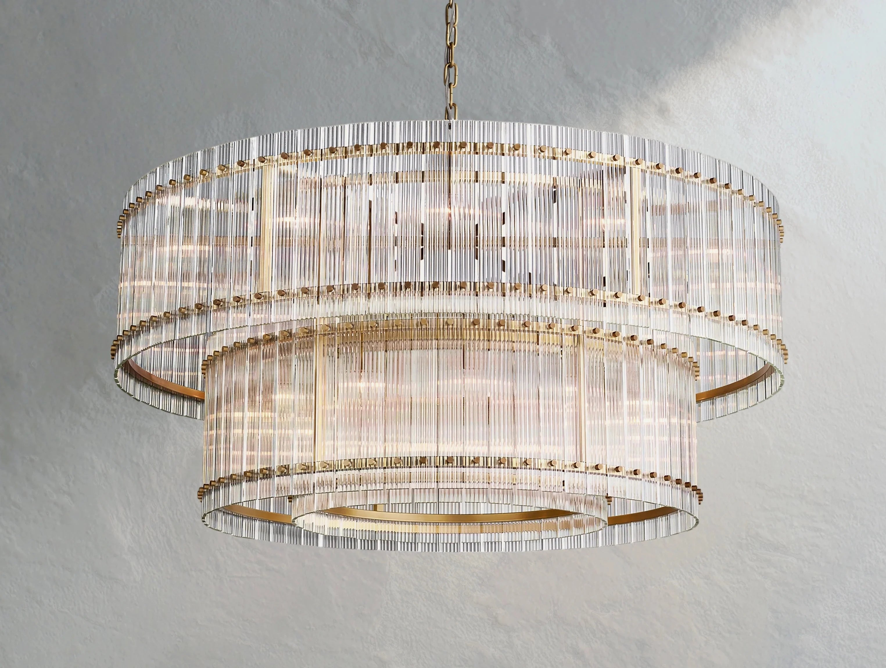 Royce Two-Tier Round Chandelier ZELNO LIGHTING