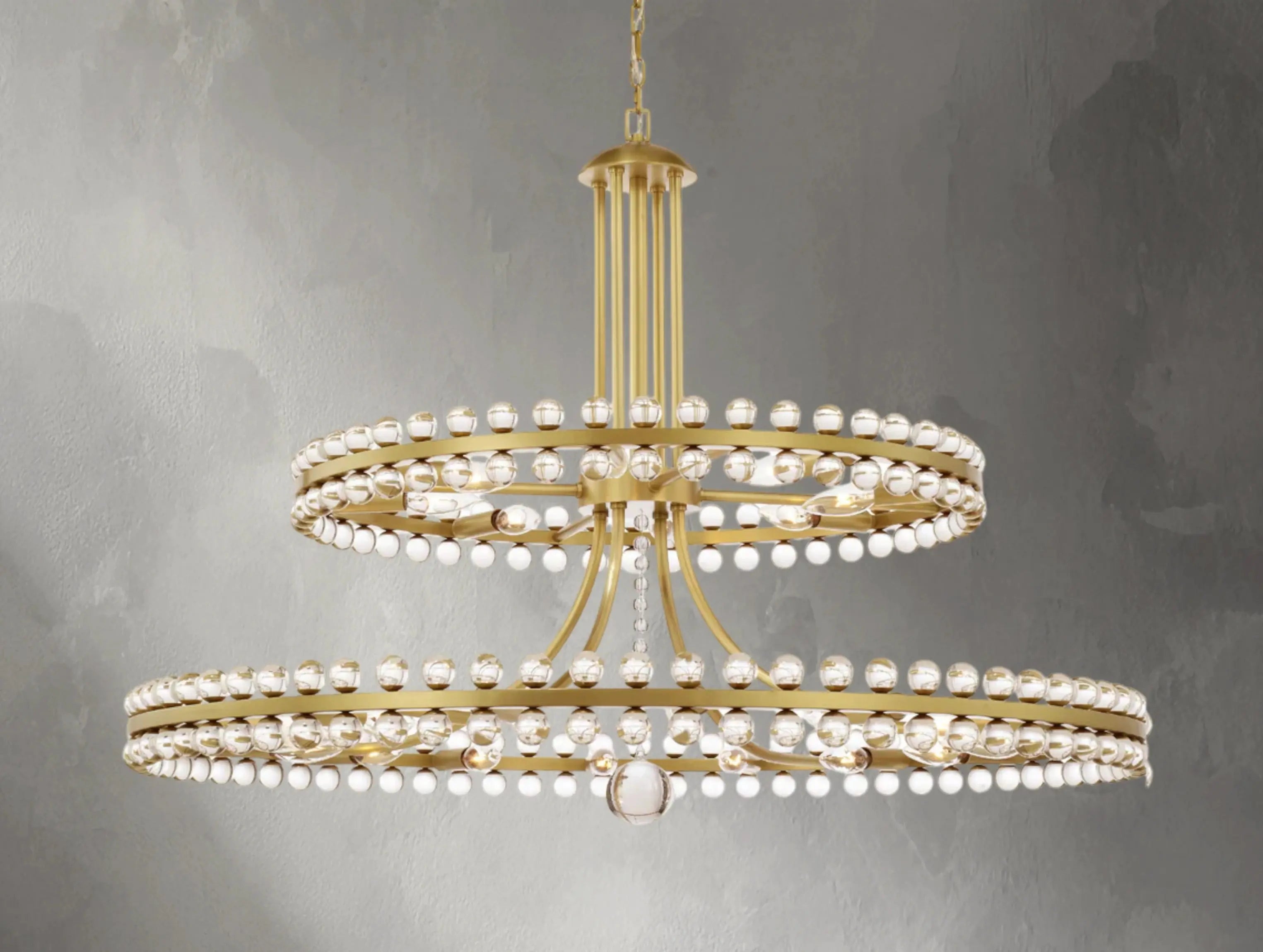 Karachi Two-Tier Round Chandelier ZELNO LIGHTING