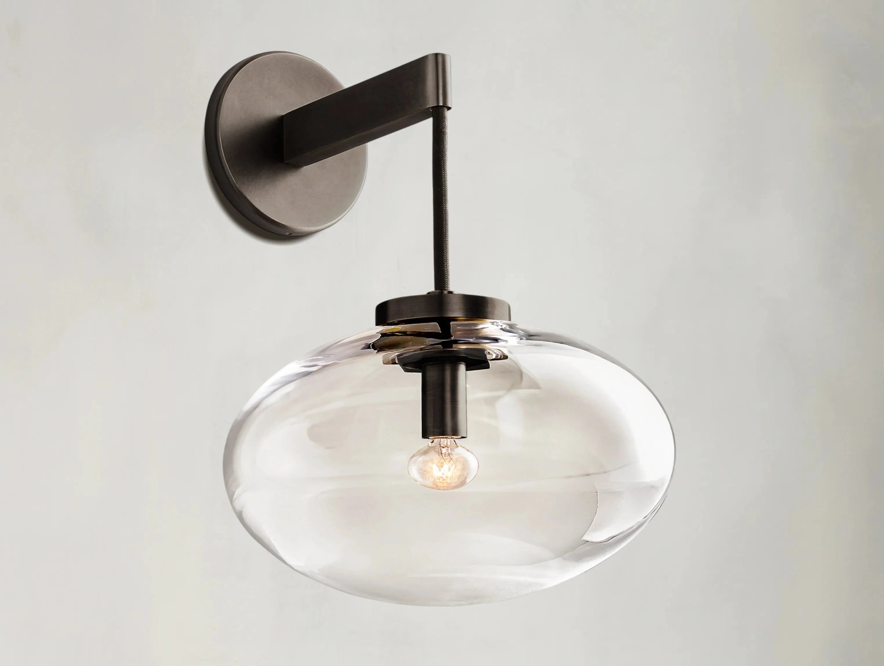Cabret Glass Sconce ZELNO LIGHTING