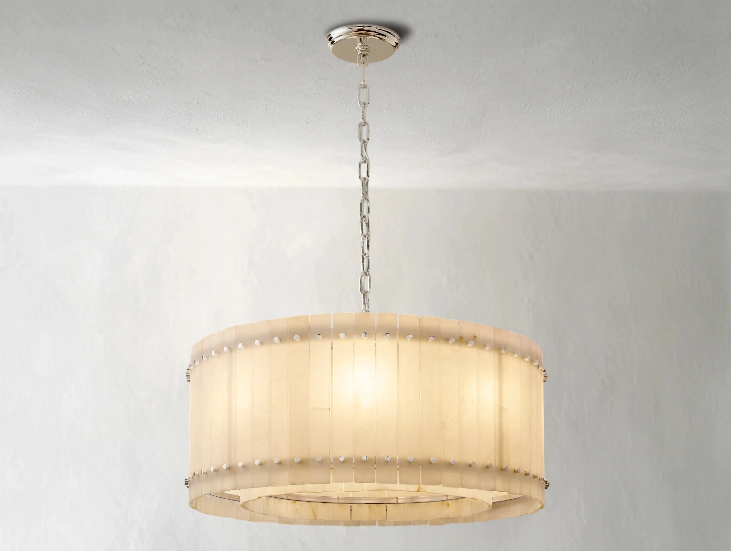 Royce Alabaster Round Chandelier ZELNO LIGHTING