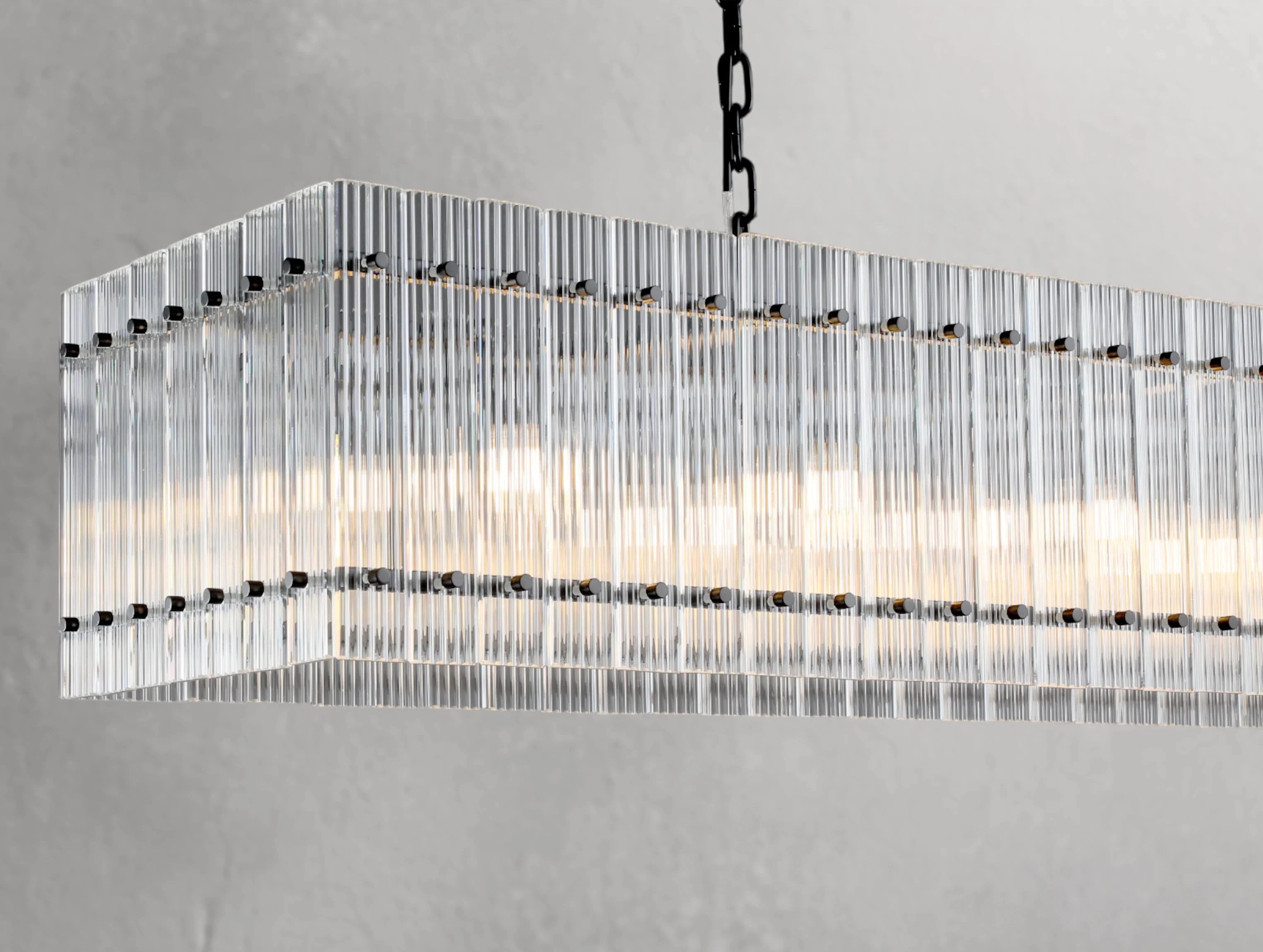 Royce Rectangular Chandelier ZELNO LIGHTING