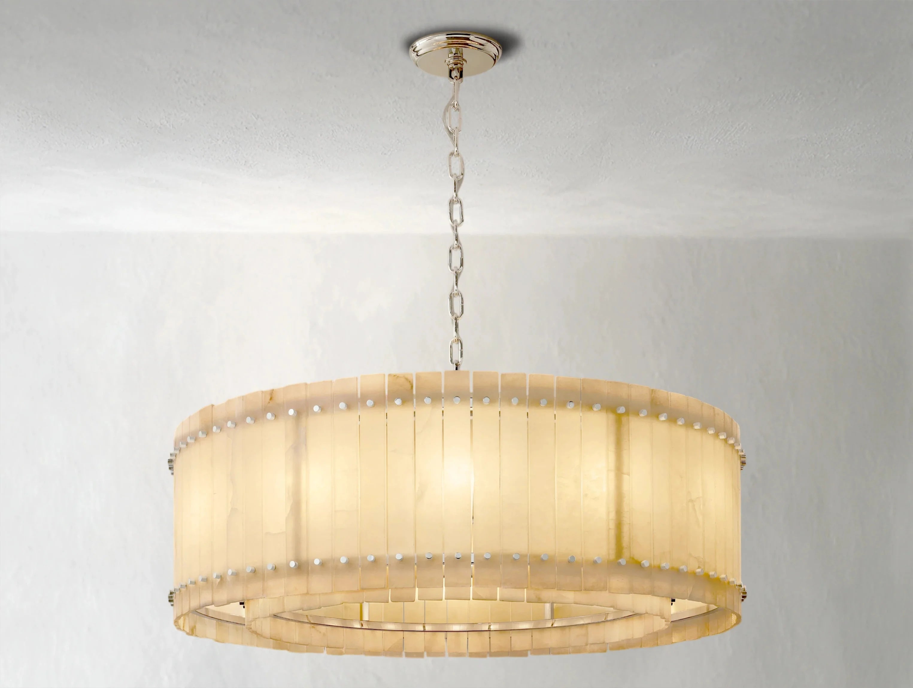 Royce Alabaster Round Chandelier ZELNO LIGHTING