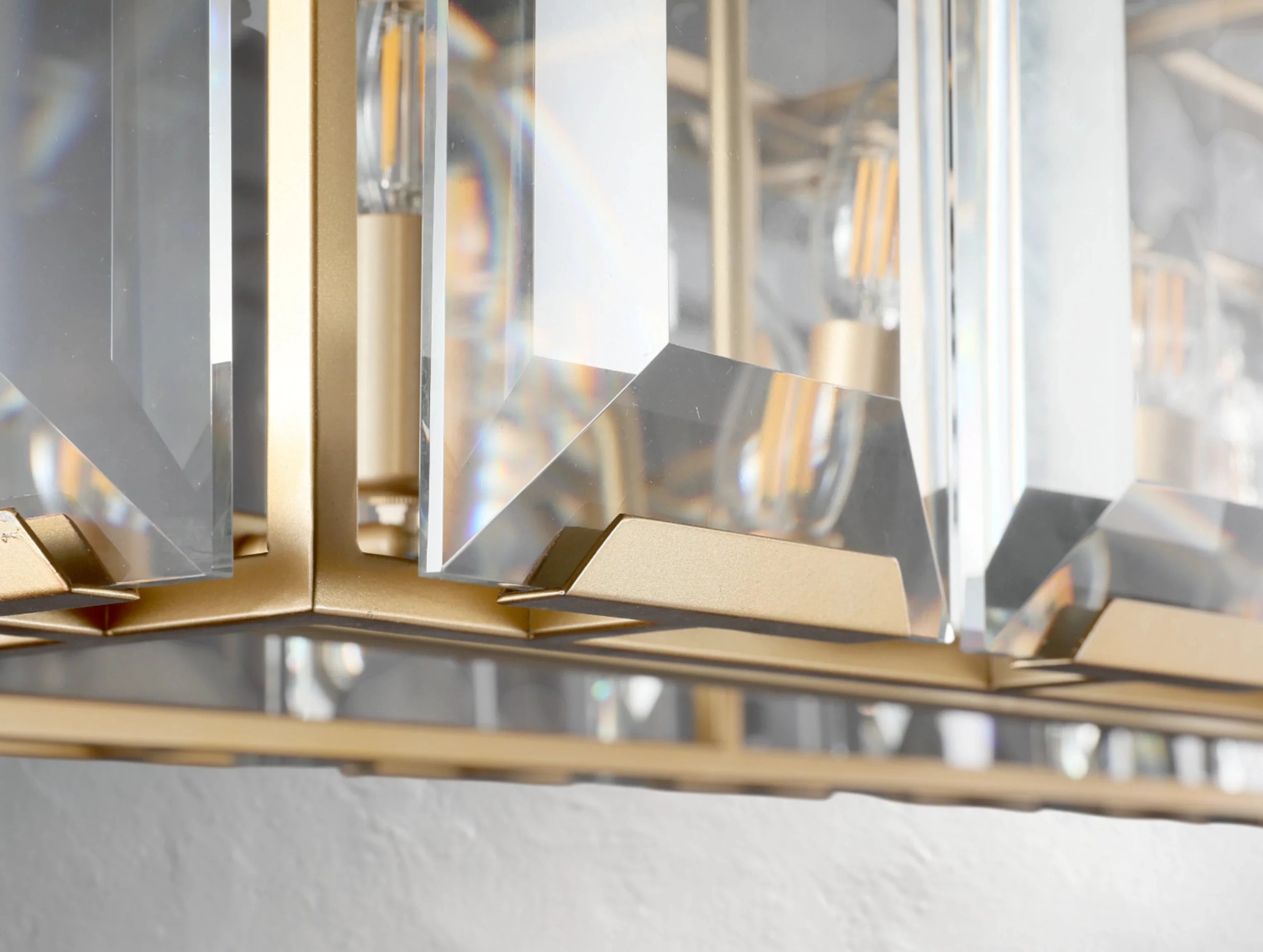 Valonne Crystal Rectangular Chandelier ZELNO LIGHTING