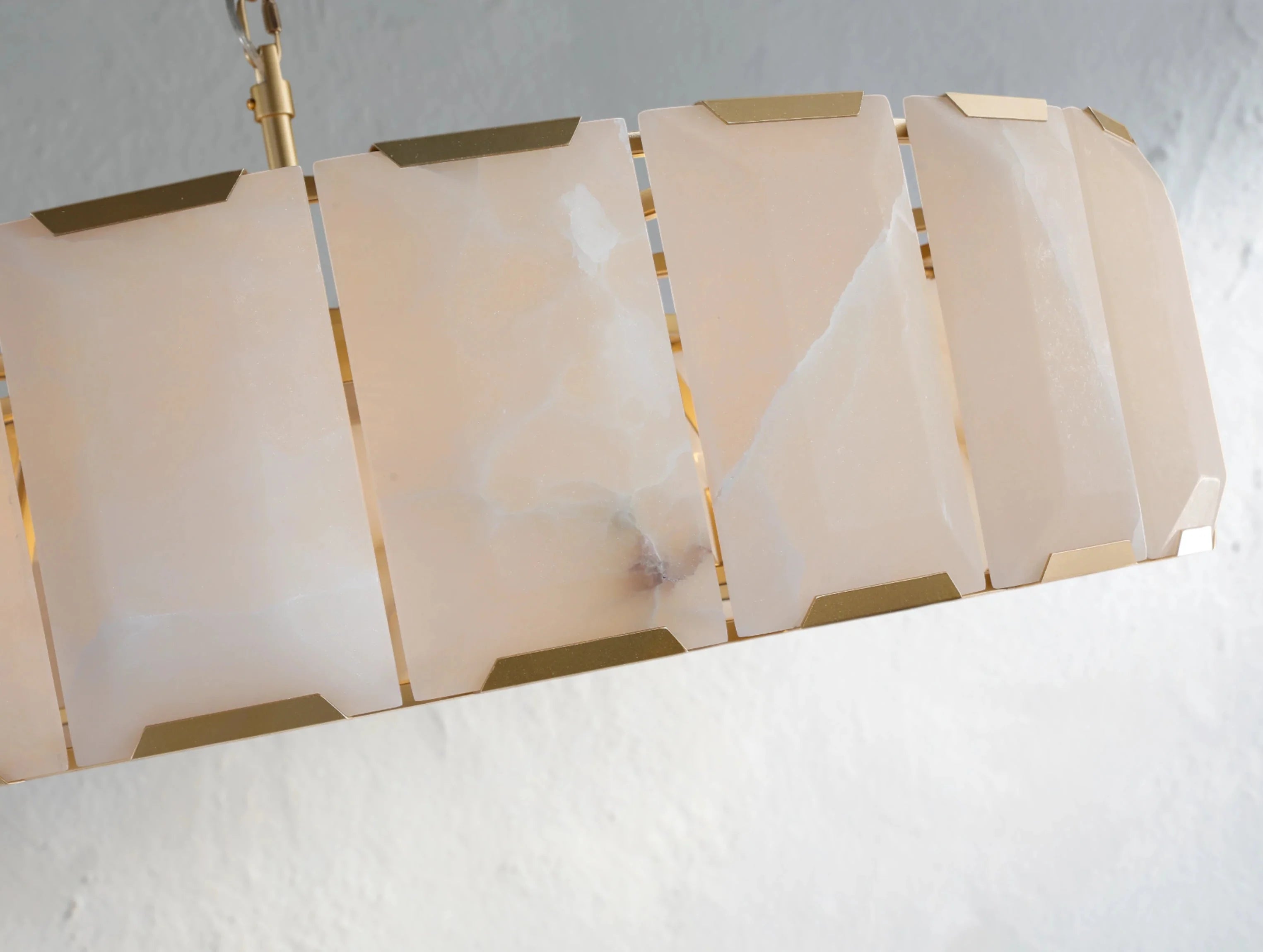 Valonne Calcite Round Chandelier ZELNO LIGHTING