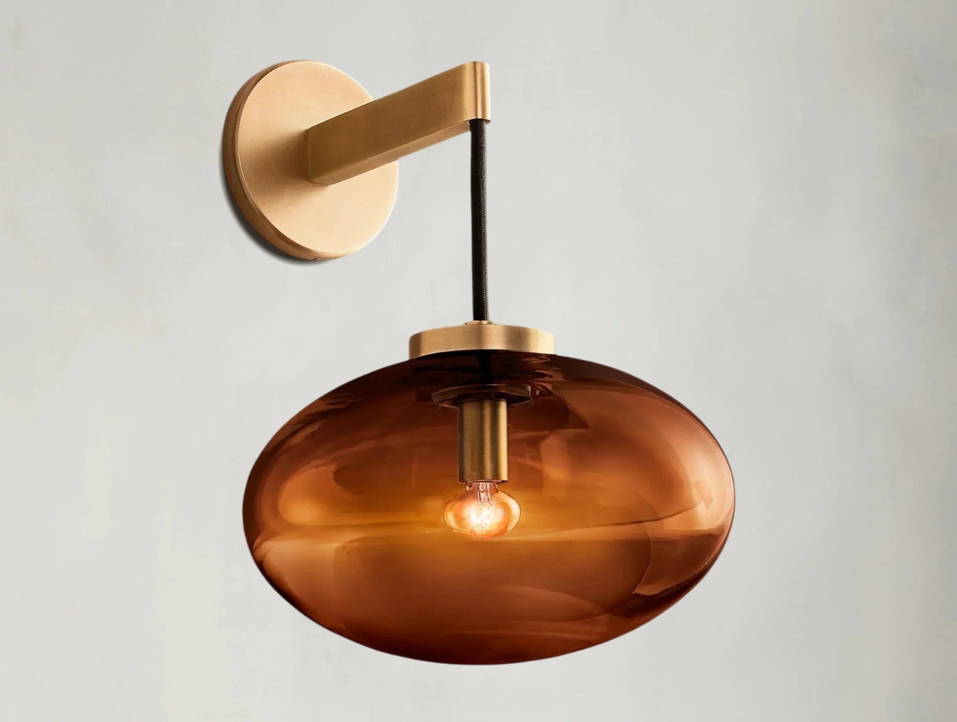 Cabret Glass Sconce ZELNO LIGHTING