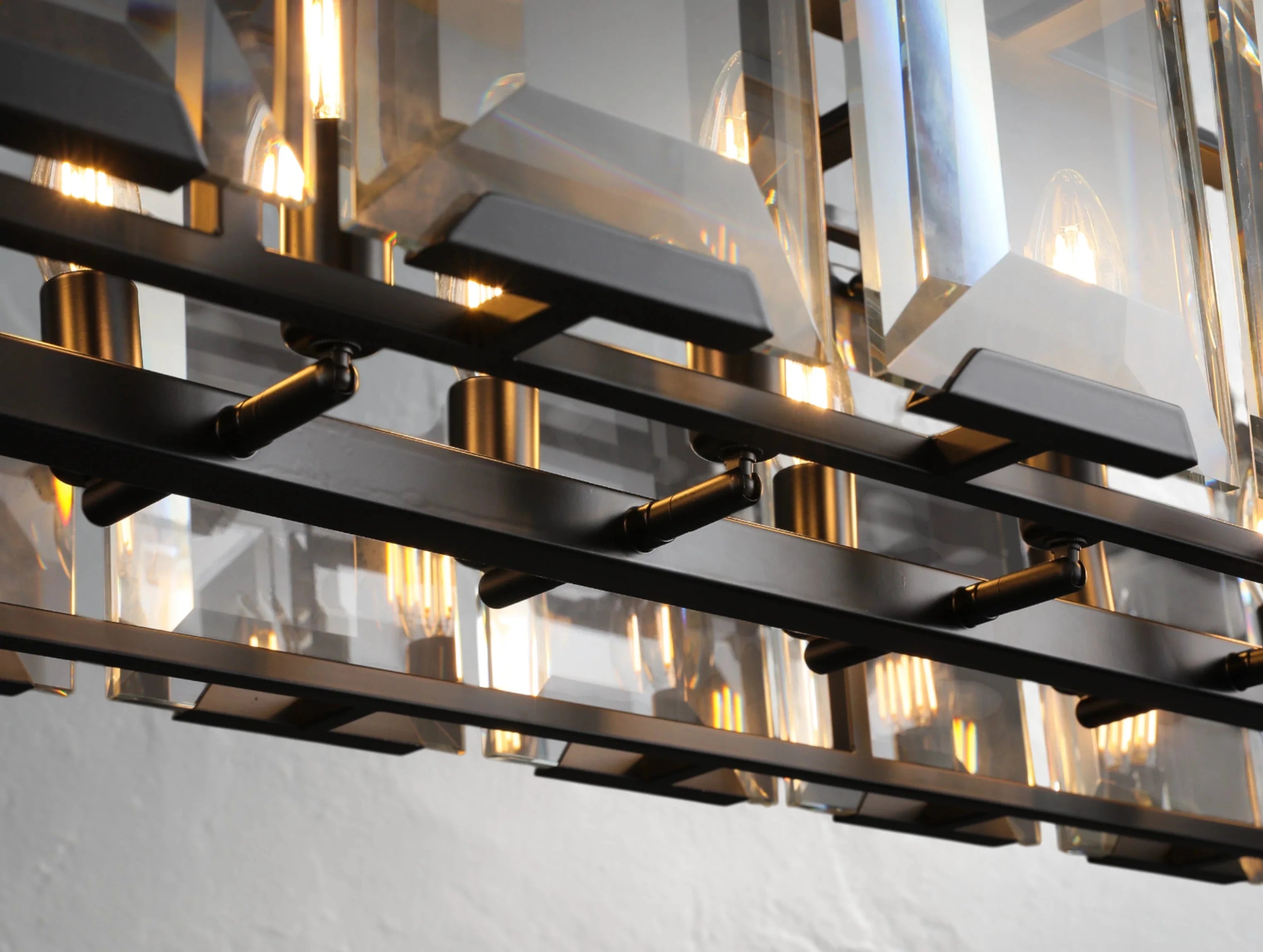 Valonne Crystal Rectangular Chandelier ZELNO LIGHTING