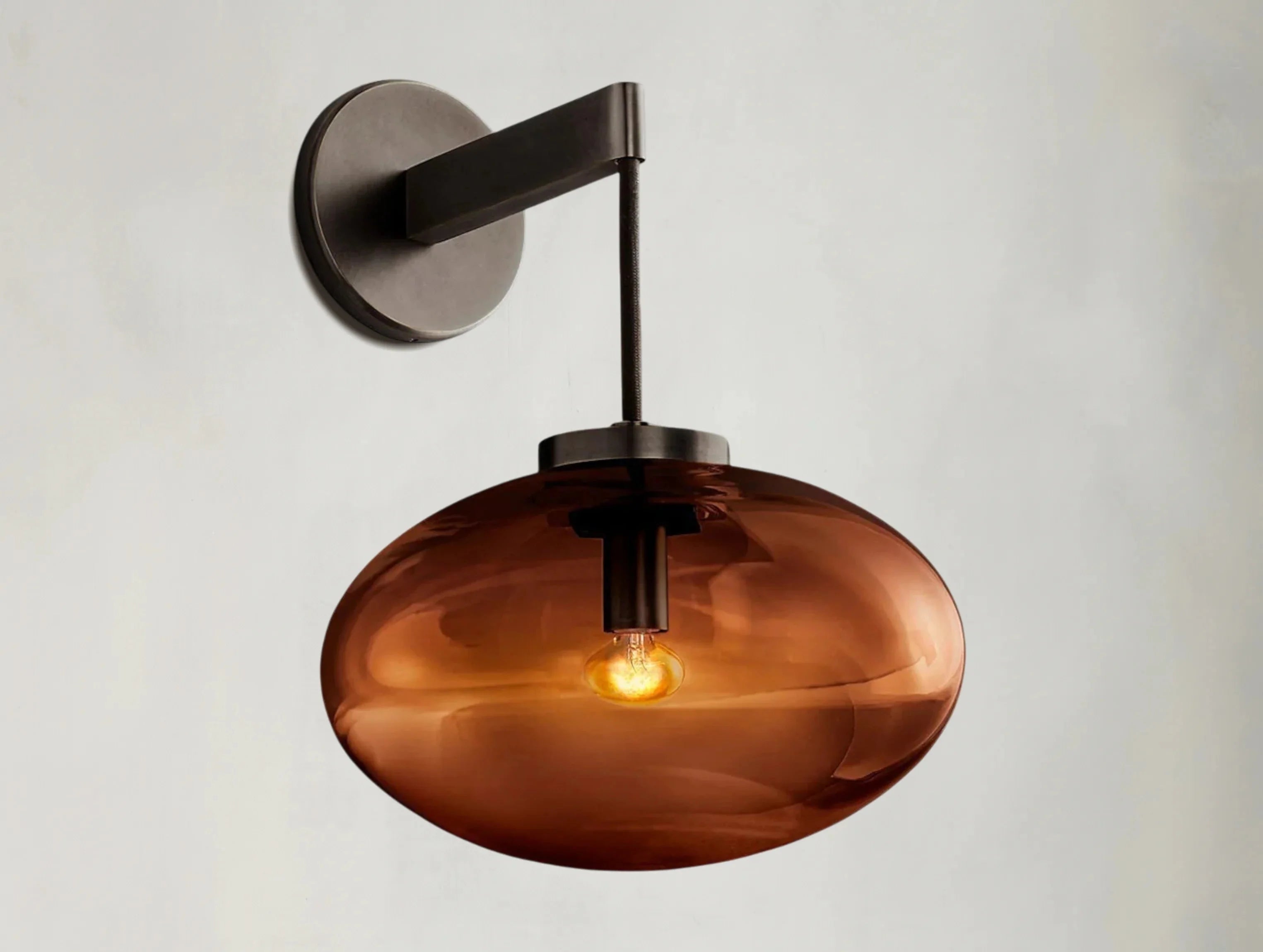 Cabret Glass Sconce ZELNO LIGHTING