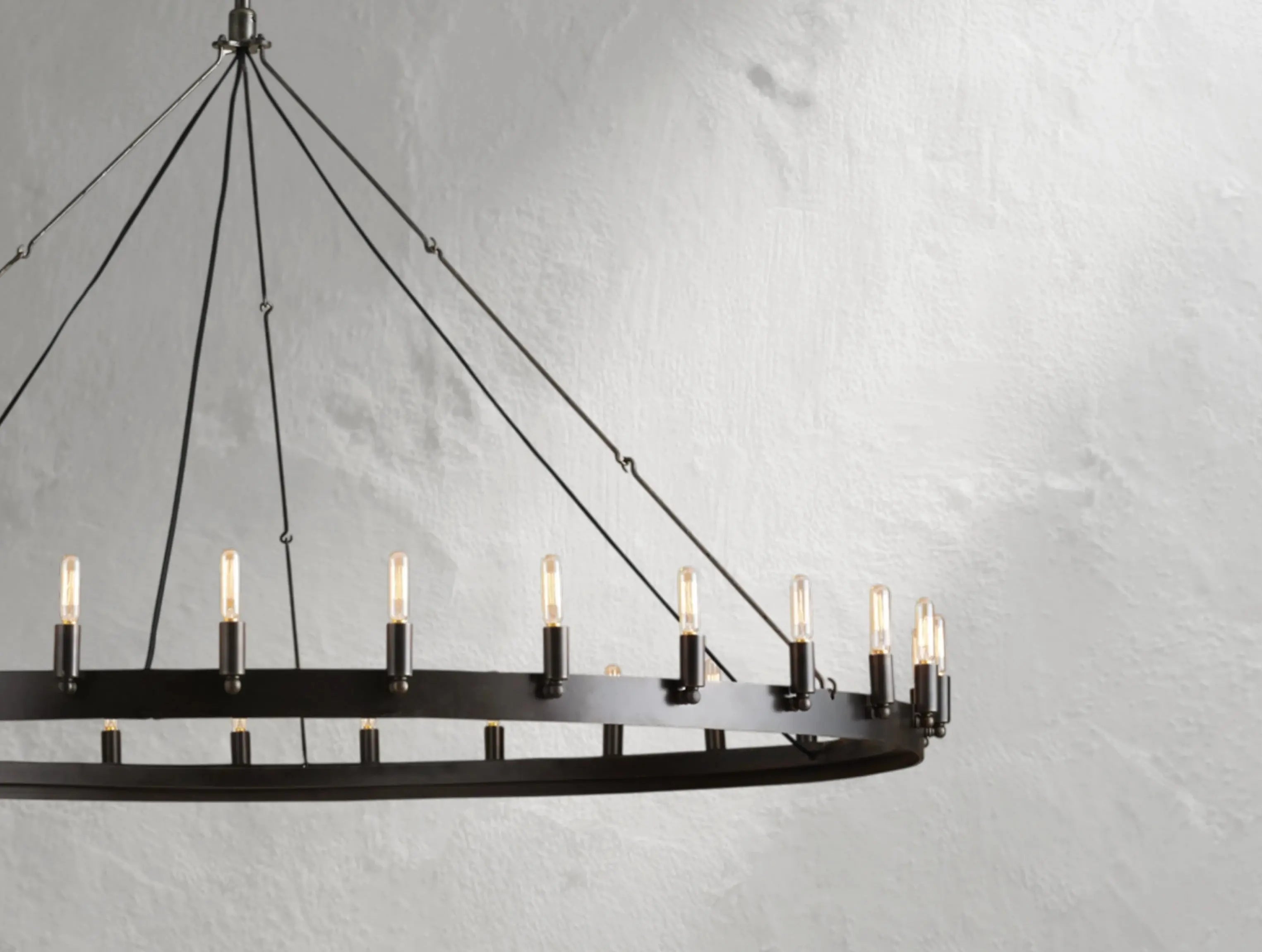 ForgeLine Vintage Filament Round Chandelier ZELNO LIGHTING