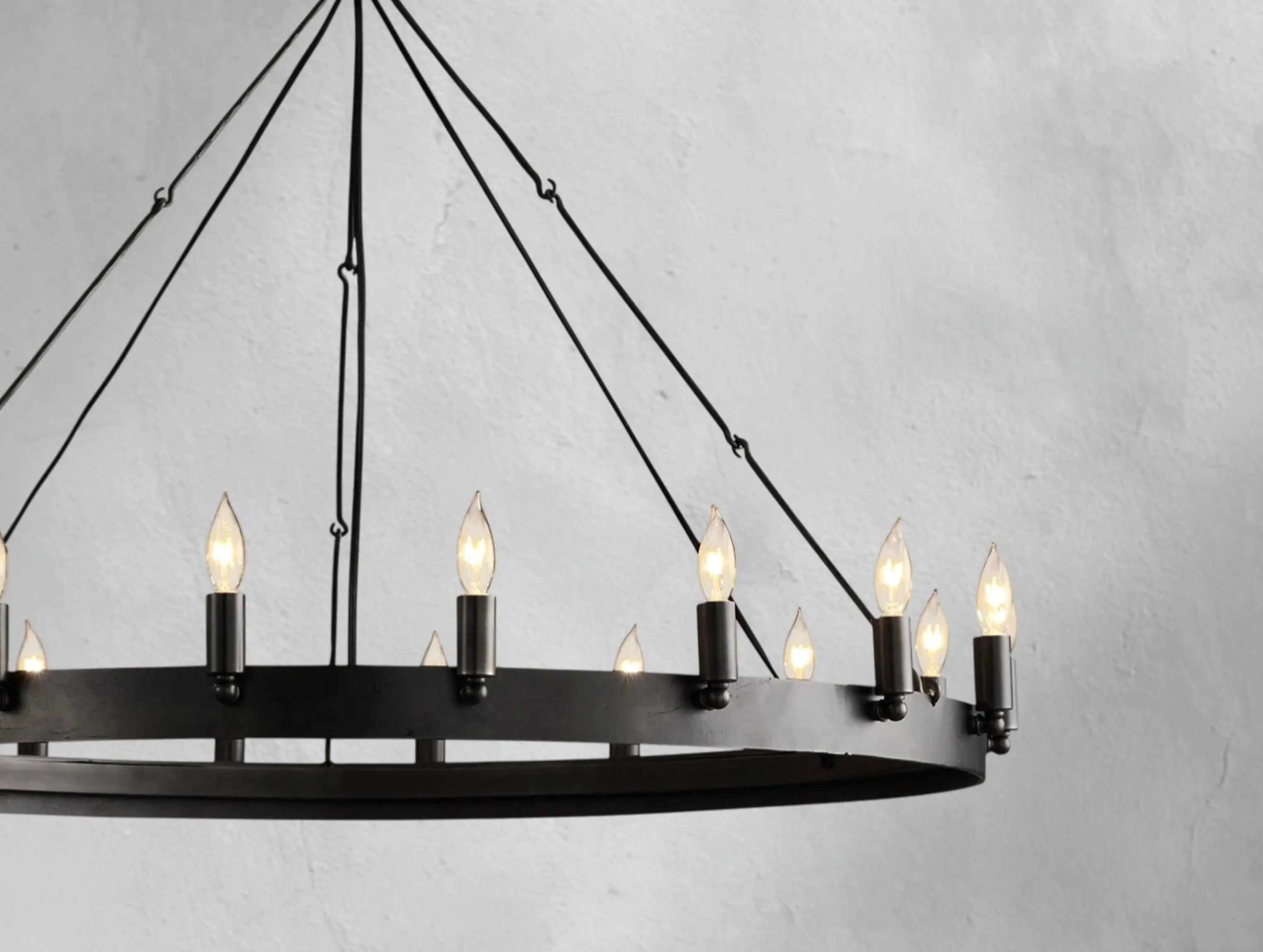 ForgeLine Vintage Filament Round Chandelier ZELNO LIGHTING