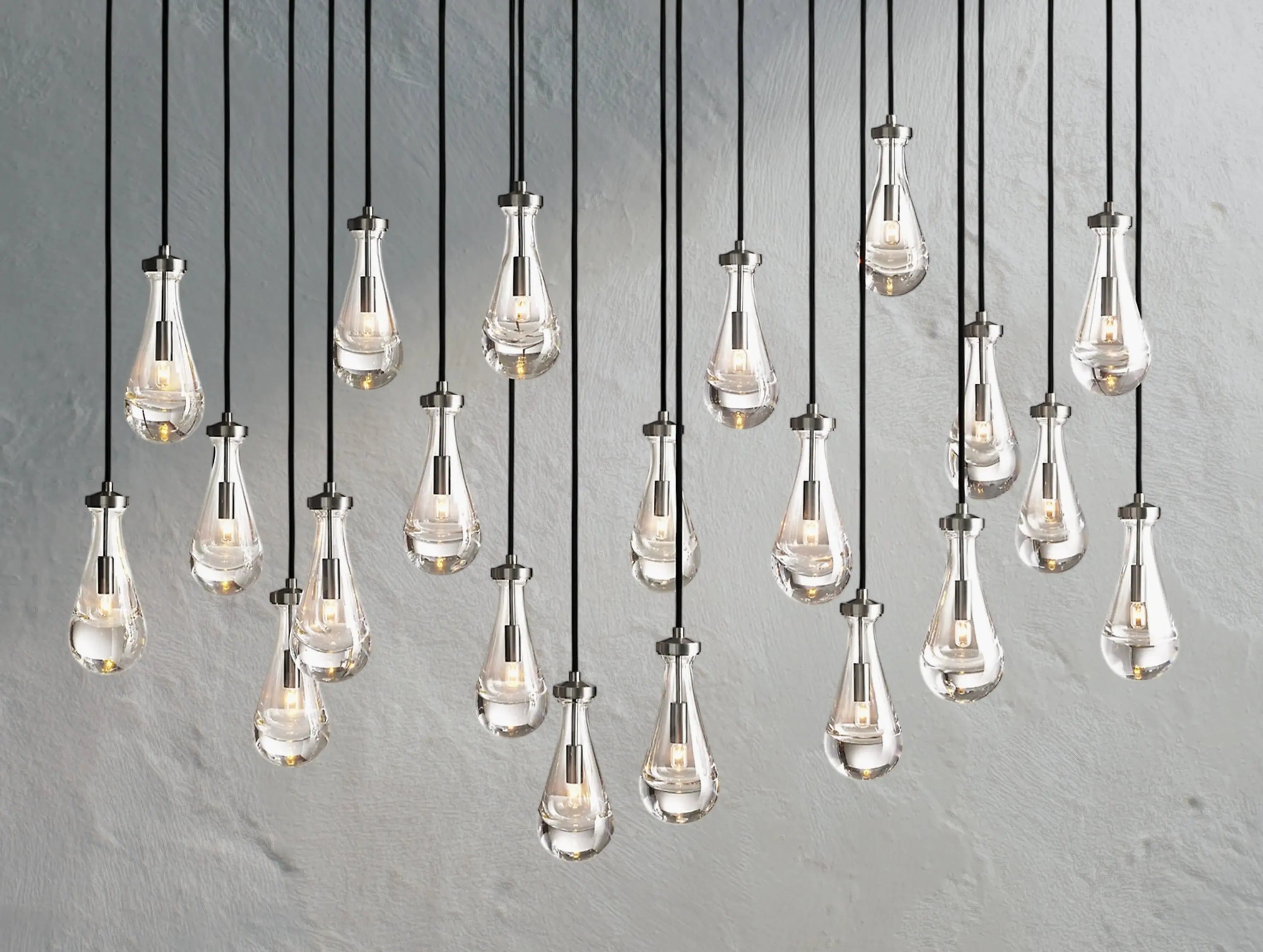 Rainfall Rectangular Chandelier ZELNO LIGHTING