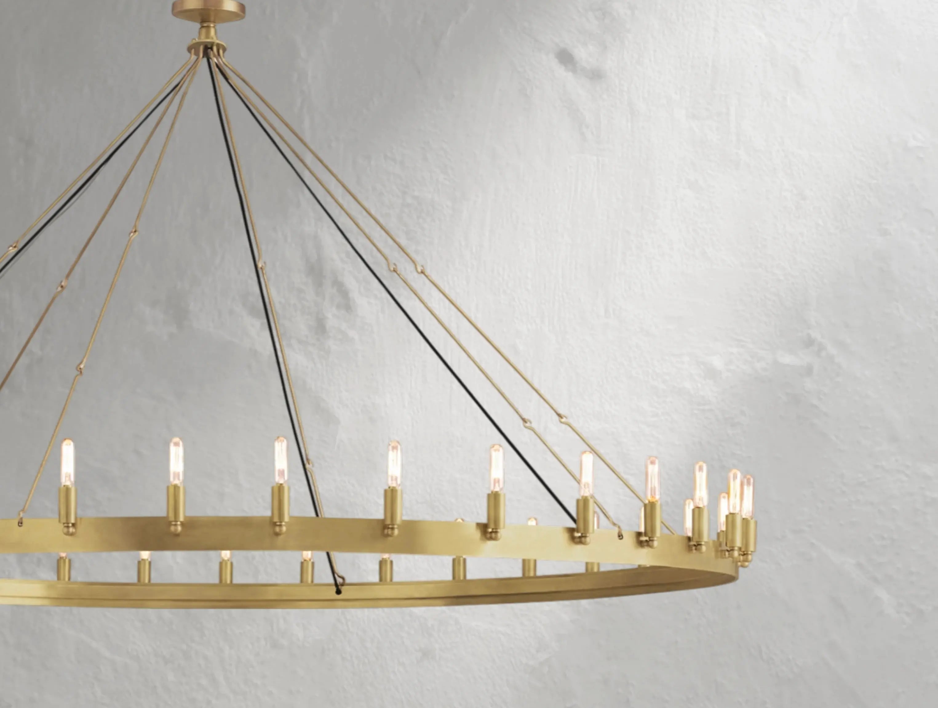 ForgeLine Vintage Filament Round Chandelier ZELNO LIGHTING