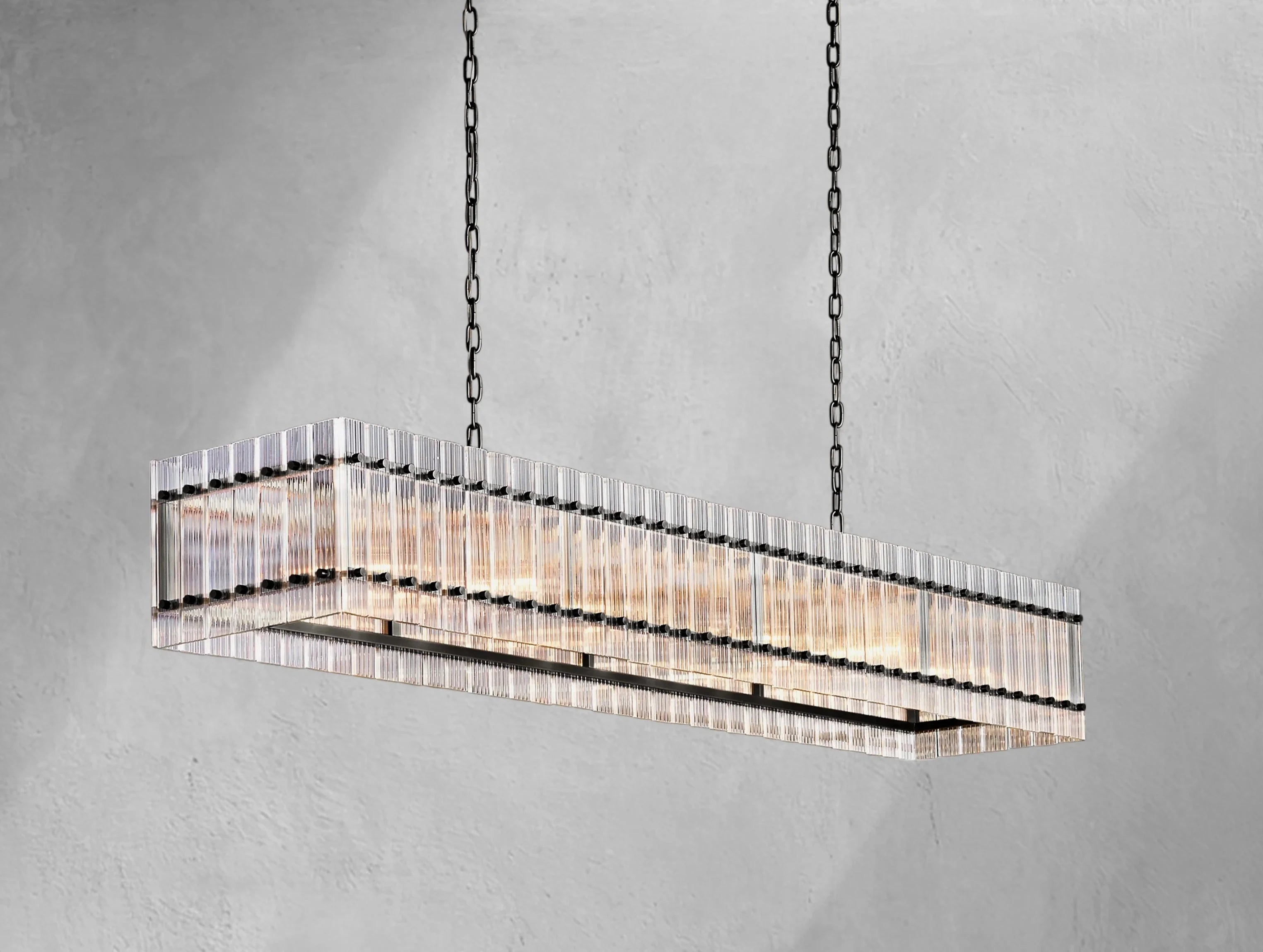 Royce Rectangular Chandelier ZELNO LIGHTING