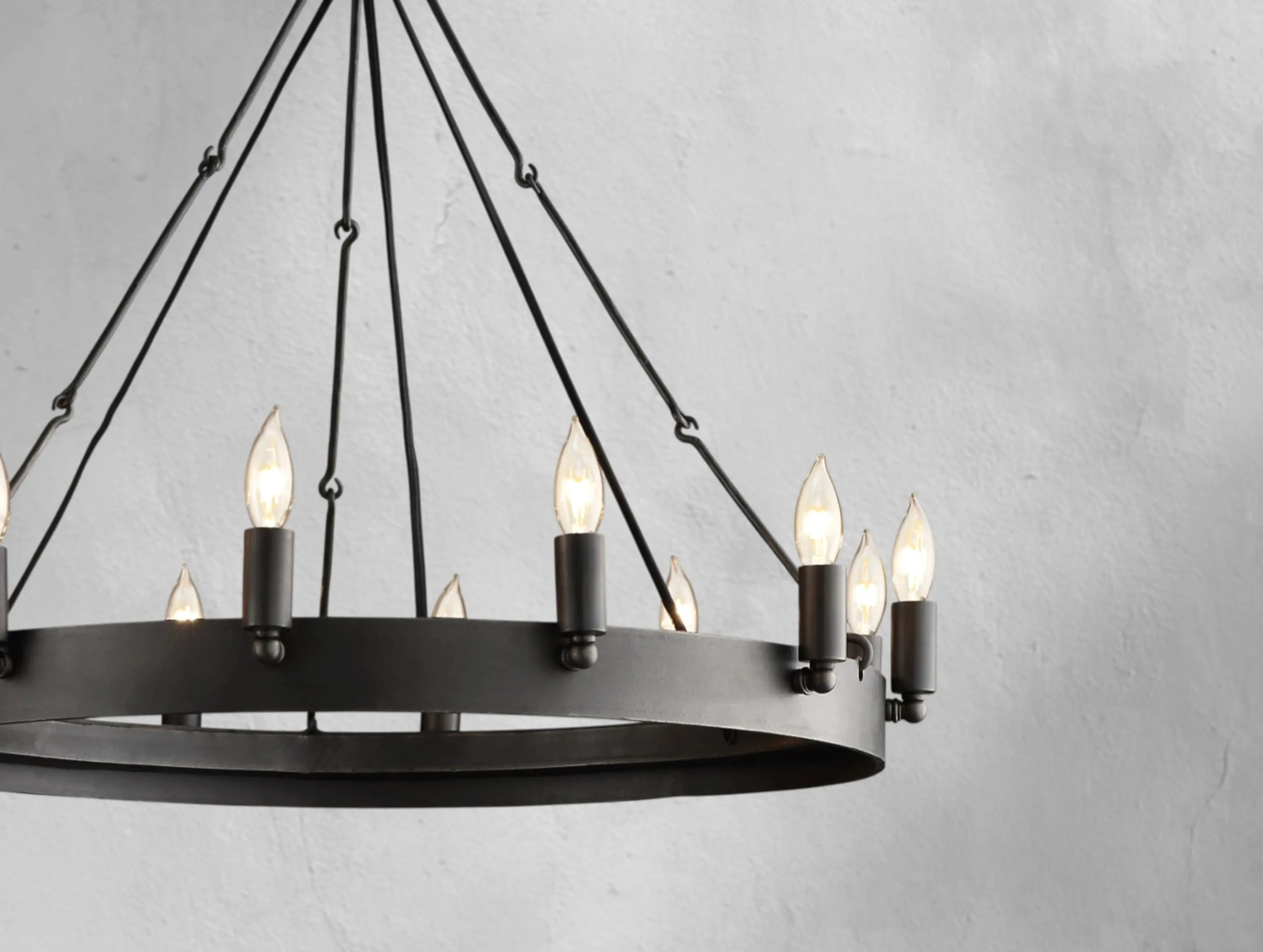 ForgeLine Vintage Filament Round Chandelier ZELNO LIGHTING