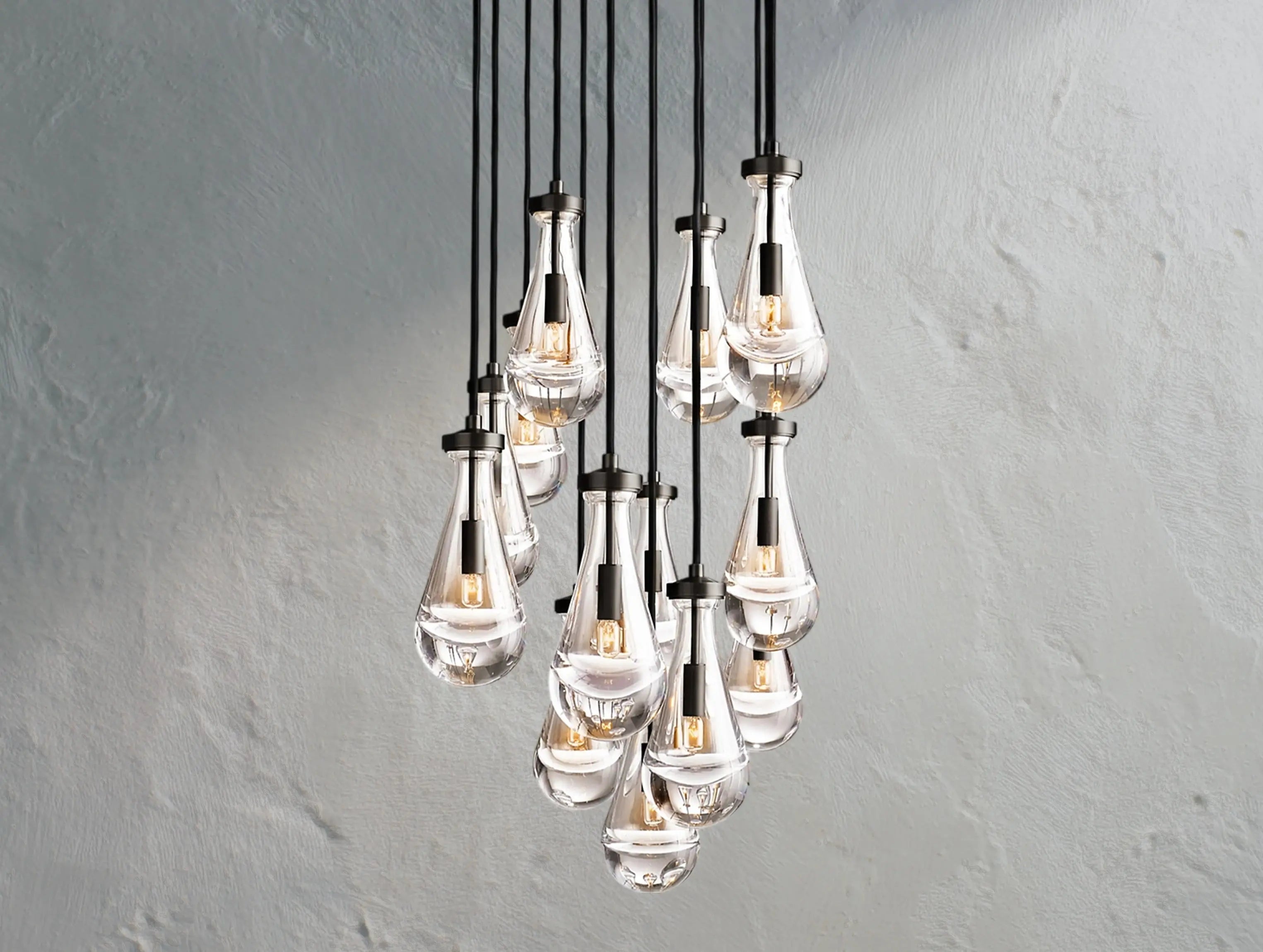 Rainfall Rectangular Chandelier ZELNO LIGHTING