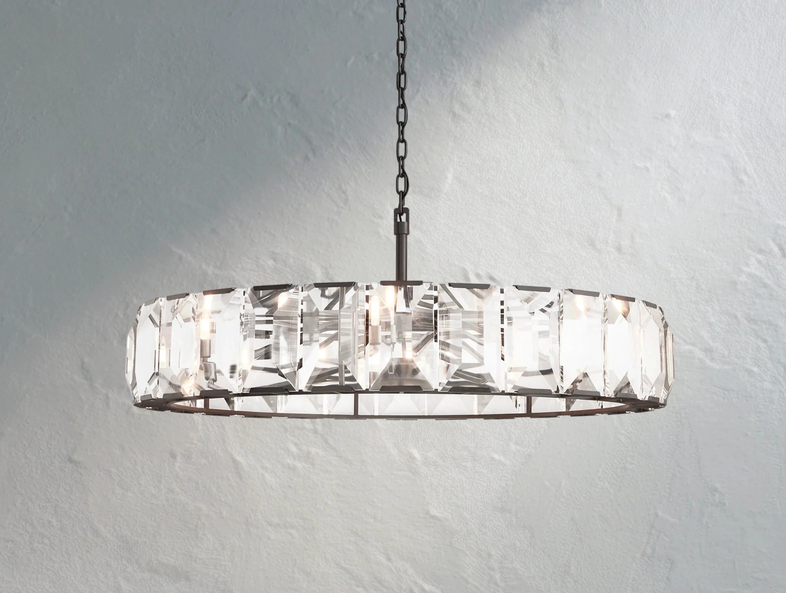 Valonne Crystal Round Chandelier ZELNO LIGHTING