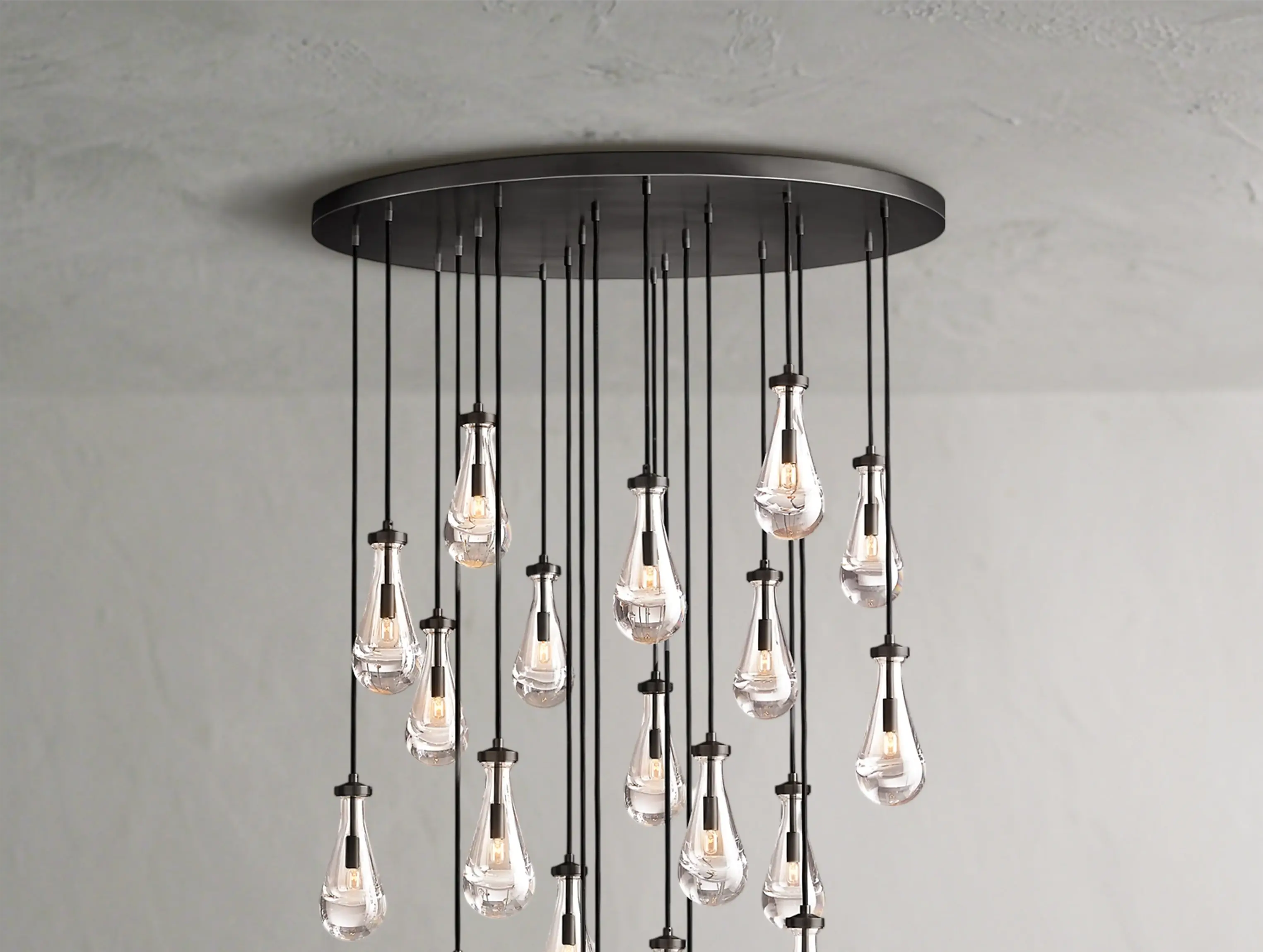 Rainfall Round Chandelier ZELNO LIGHTING