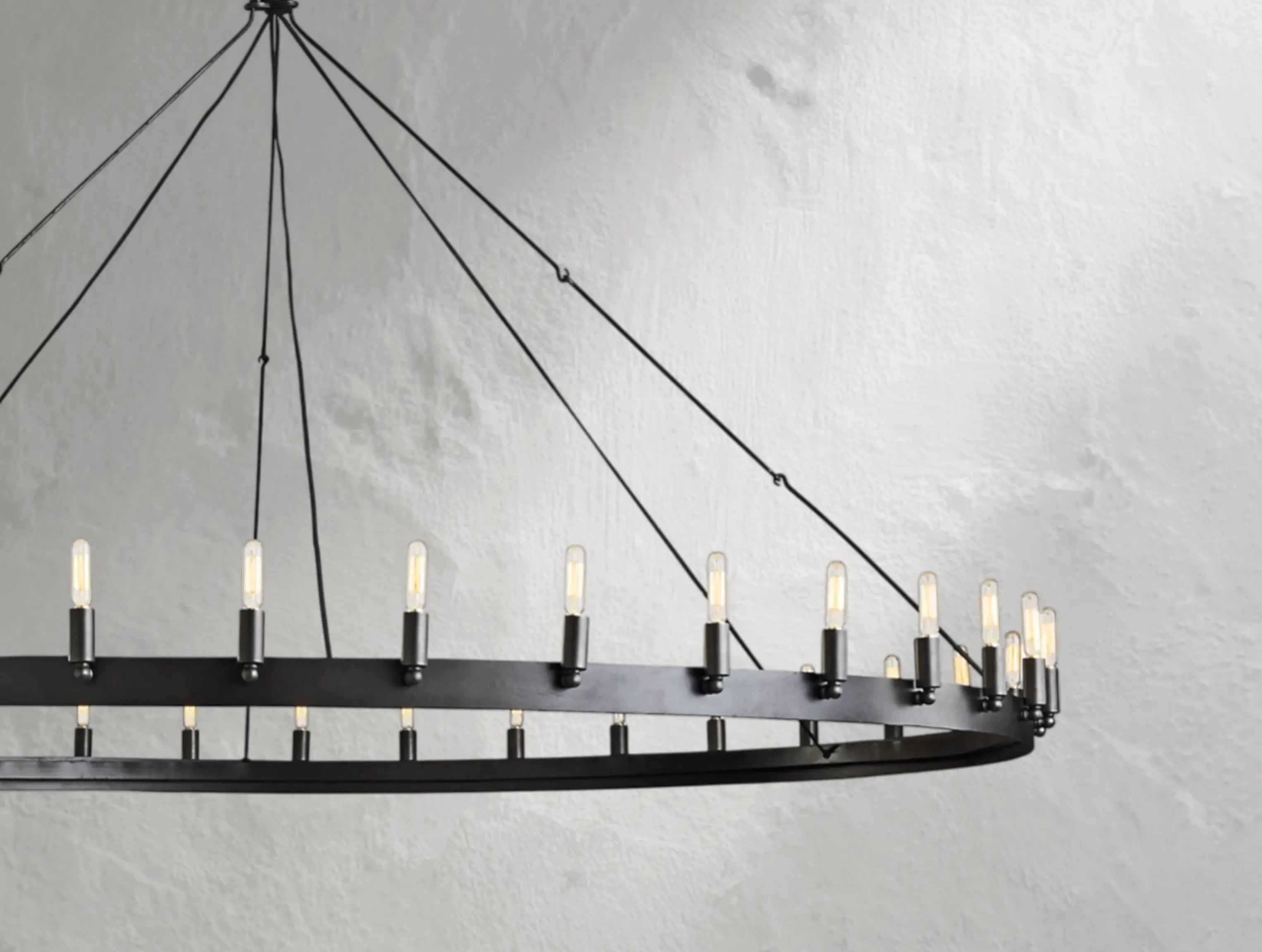 ForgeLine Vintage Filament Round Chandelier ZELNO LIGHTING