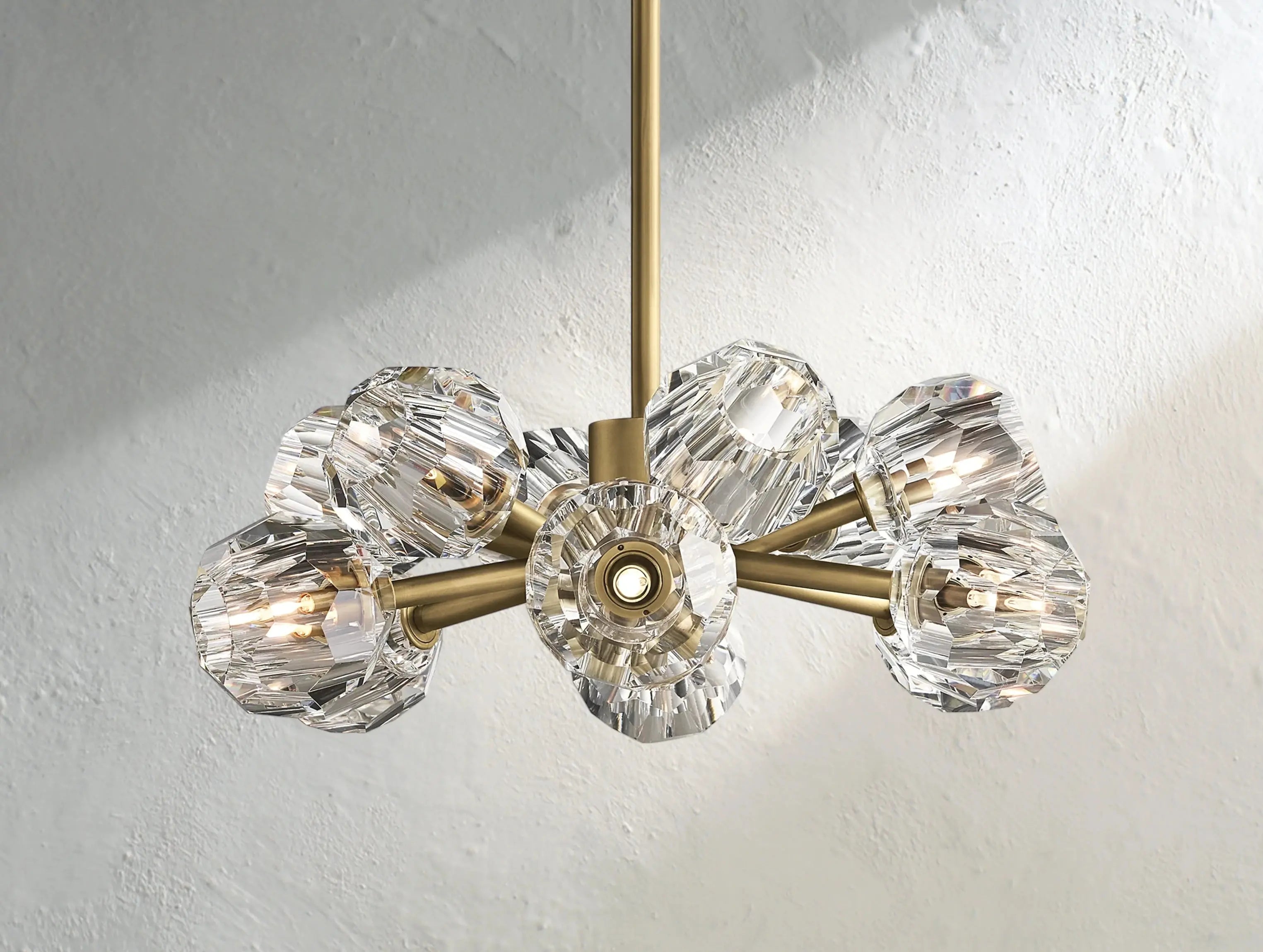 Orbital Cristal Glass Round Chandelier ZELNO LIGHTING