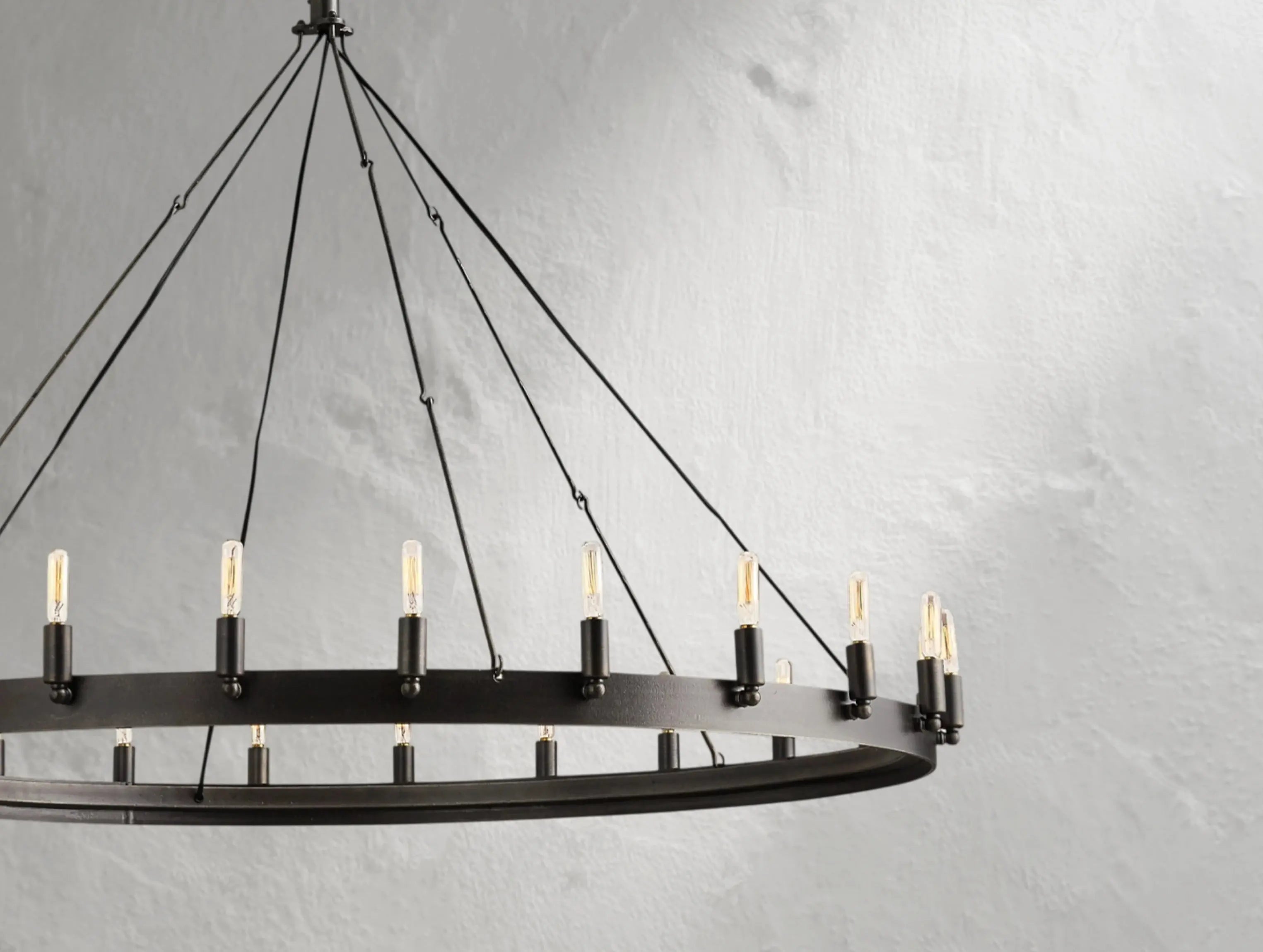 ForgeLine Vintage Filament Round Chandelier ZELNO LIGHTING