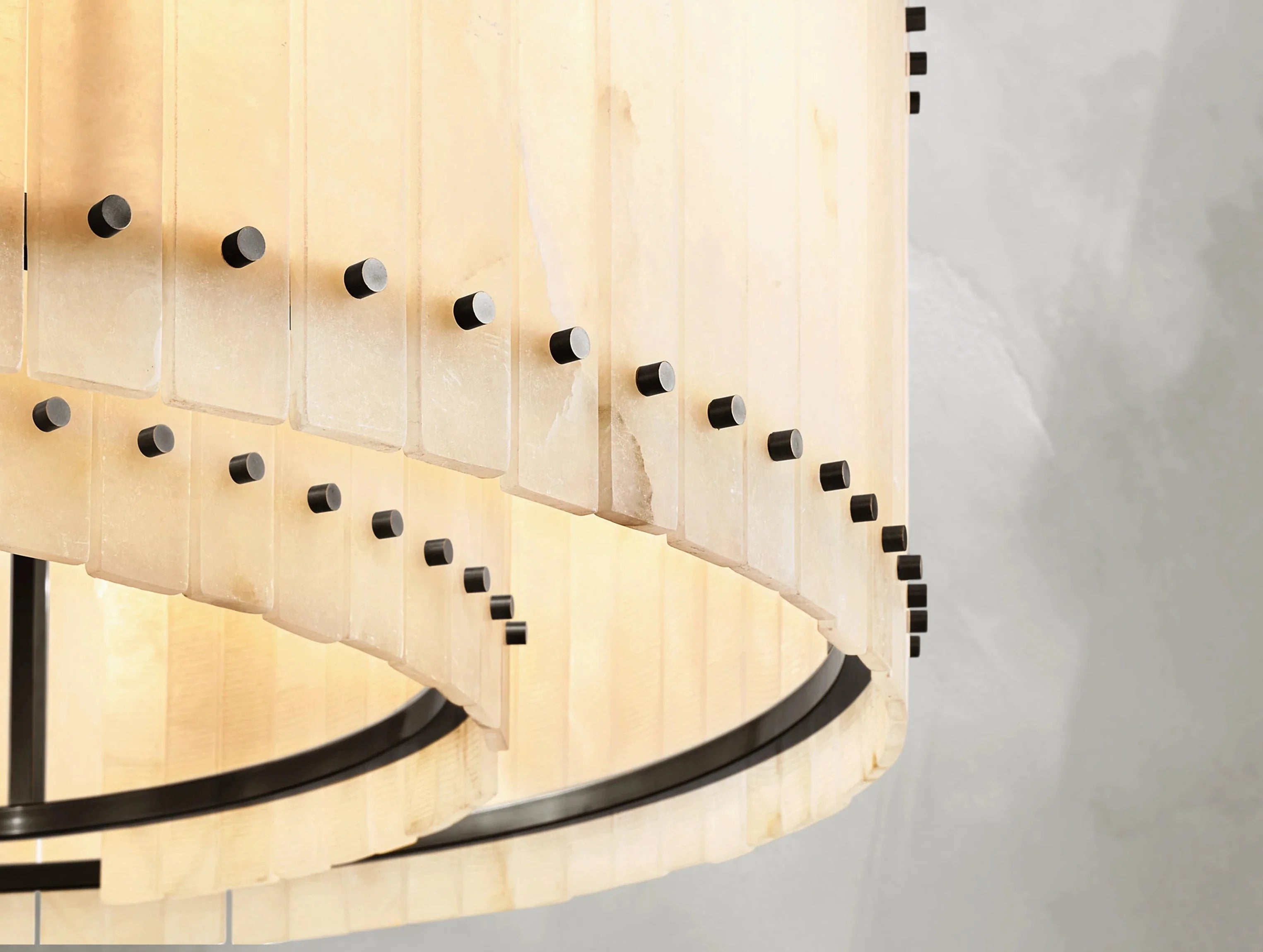 Royce Alabaster Round Chandelier ZELNO LIGHTING