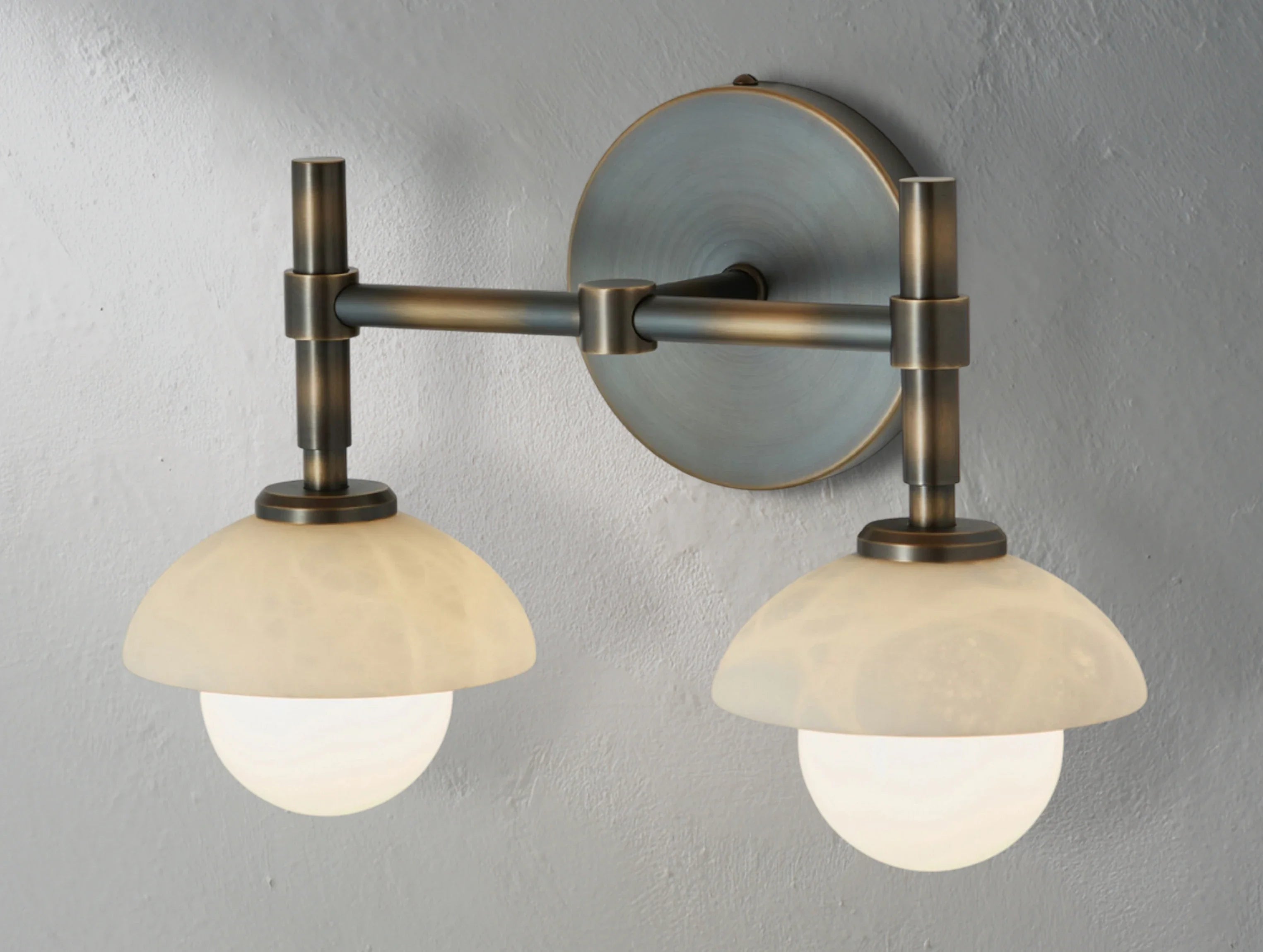 Greensh Double Sconce - ZELNO LIGHTING