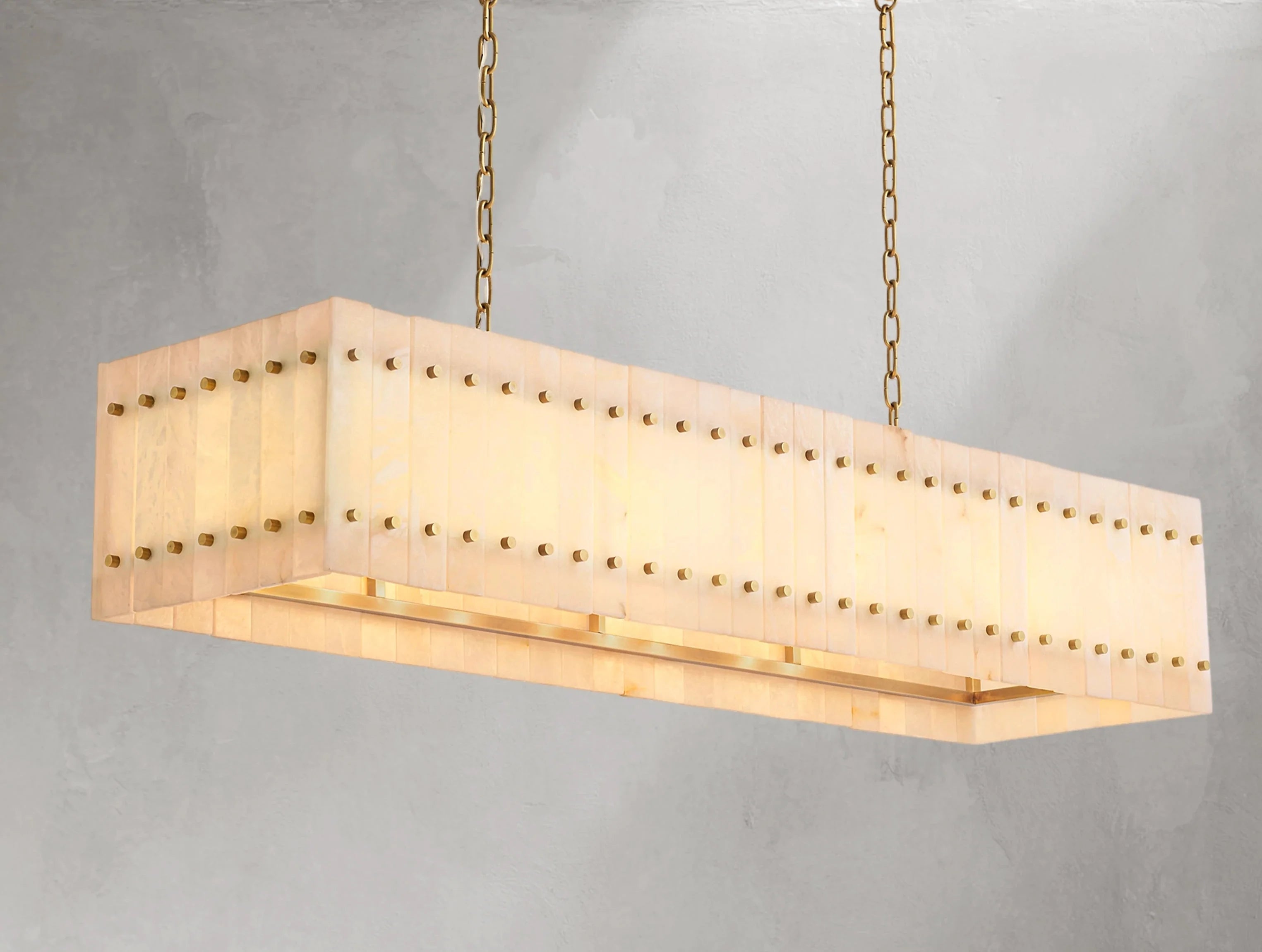 Royce Alabaster Linear Chandelier ZELNO LIGHTING