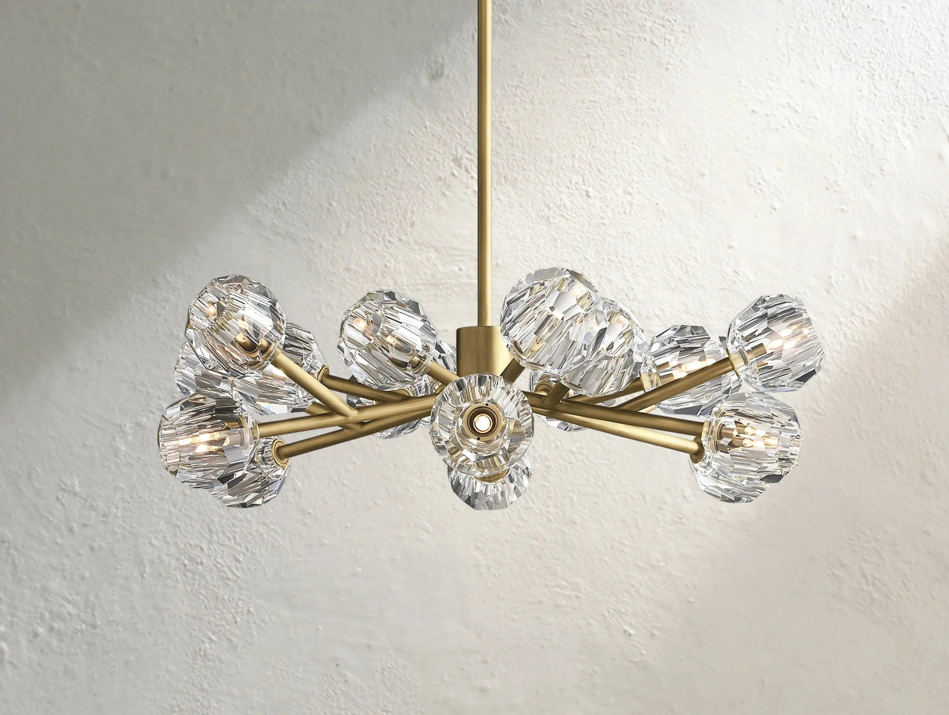 Orbital Cristal Glass Round Chandelier ZELNO LIGHTING