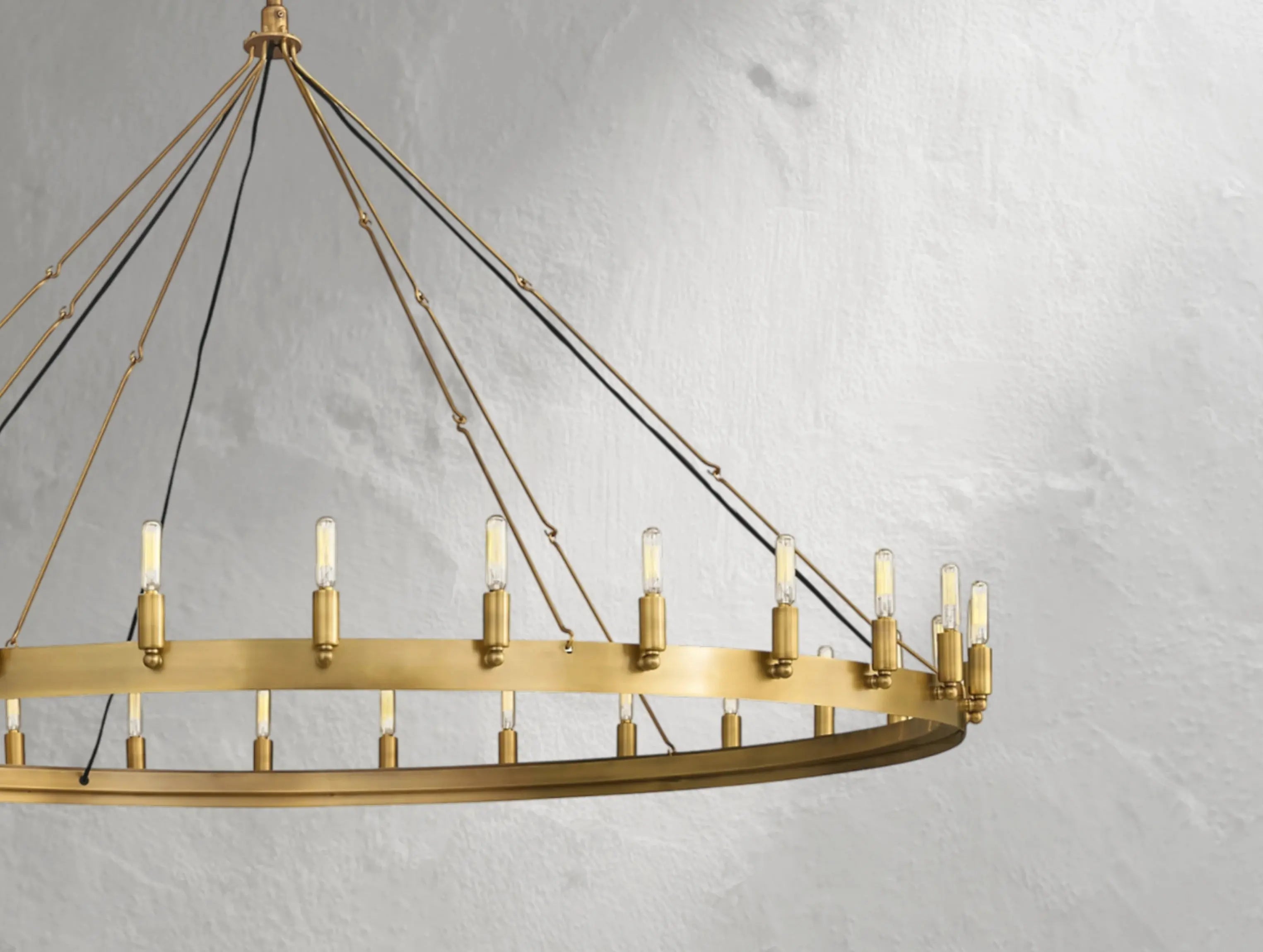 ForgeLine Vintage Filament Round Chandelier ZELNO LIGHTING