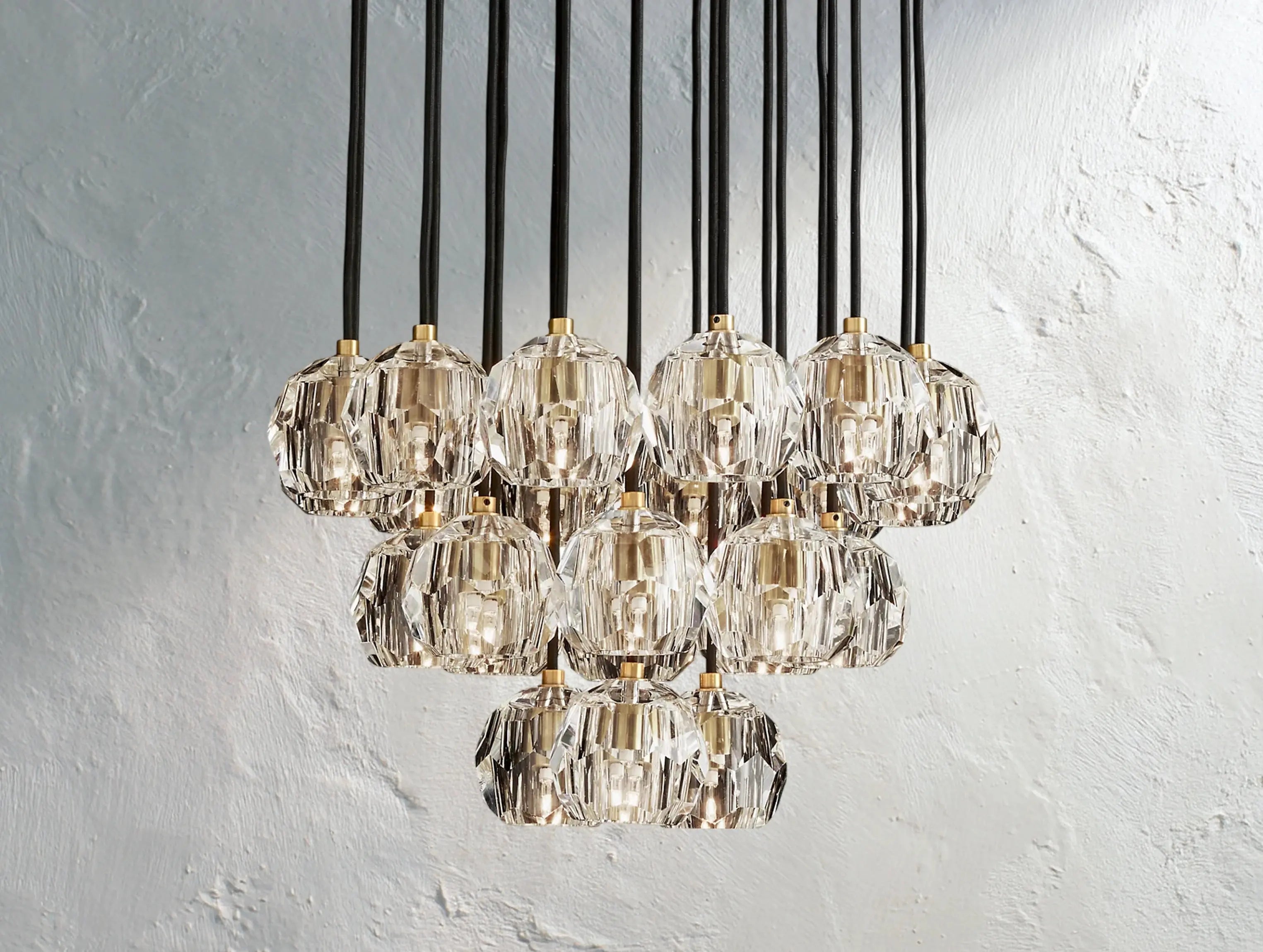 Orbital Cristal Glass Round Cluster Chandelier ZELNO LIGHTING